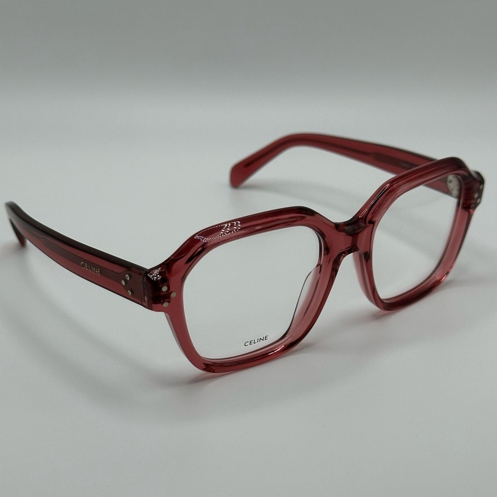 Celine Celine Eyeglasses CL50096I 74 Shiny Transparent Terracotta Size ONE SIZE - 6 Thumbnail