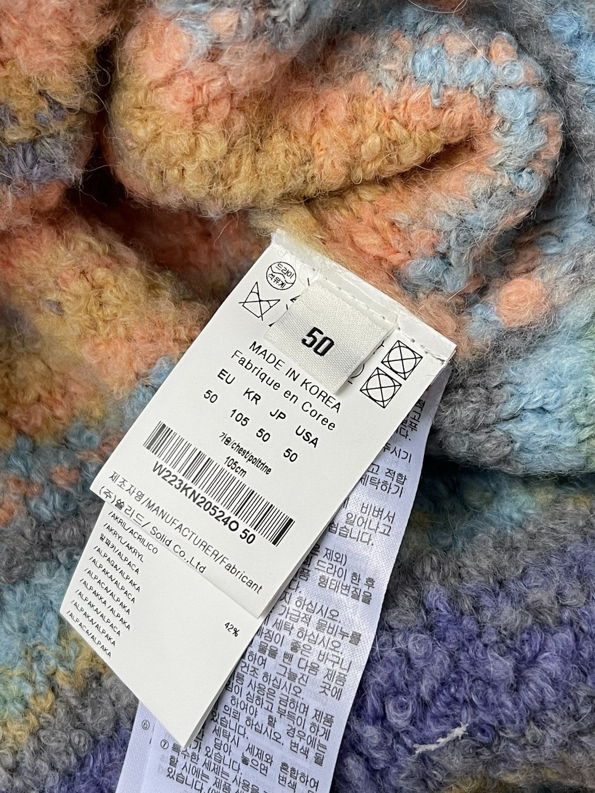 !DS! SS23 Wooyoungmi Multicolor Alpaca Cardigan