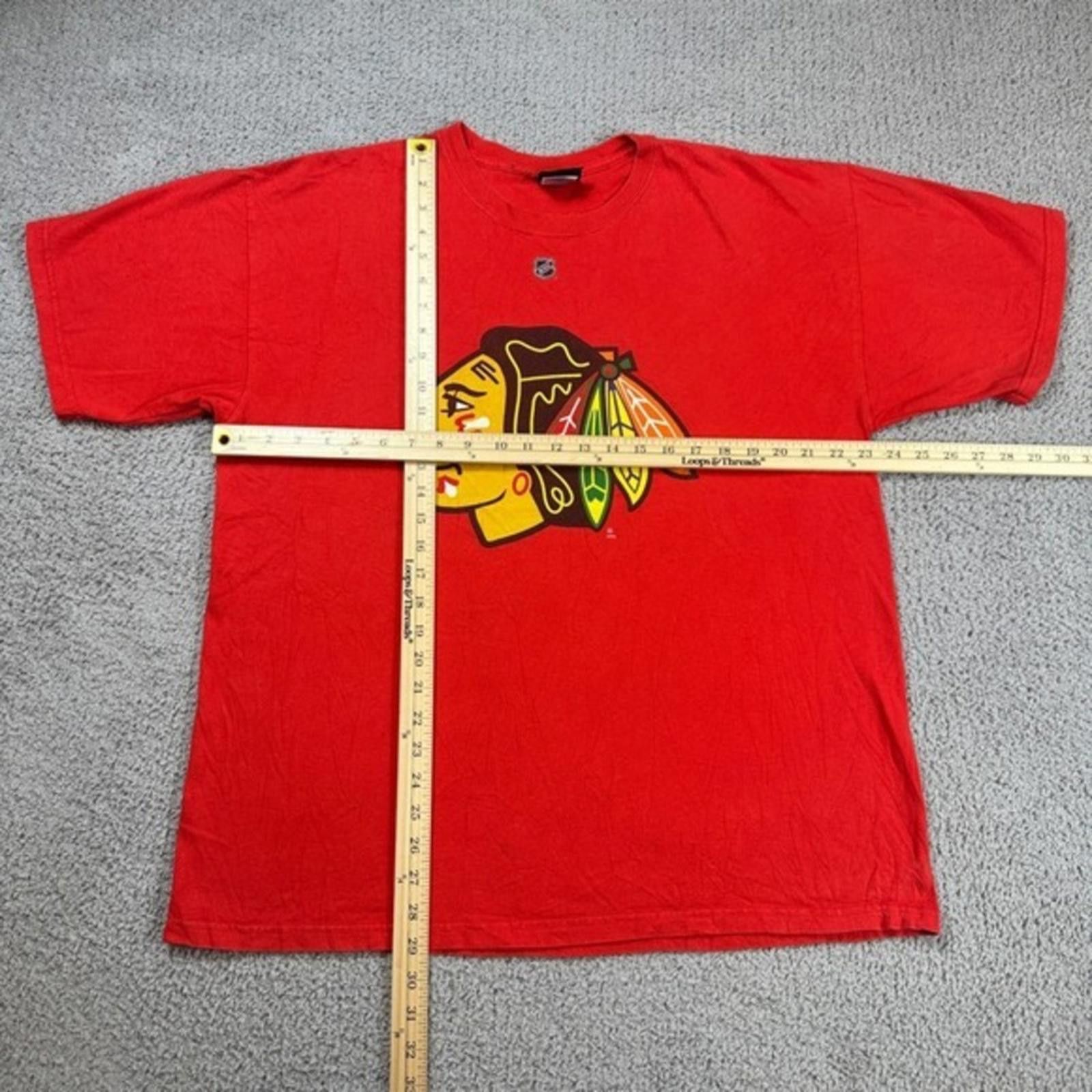 Reebok Chicago Blackhawks Khabibulin #39 Reebok NHL T Shirt Mens L Size US L / EU 52-54 / 3 - 3 Thumbnail