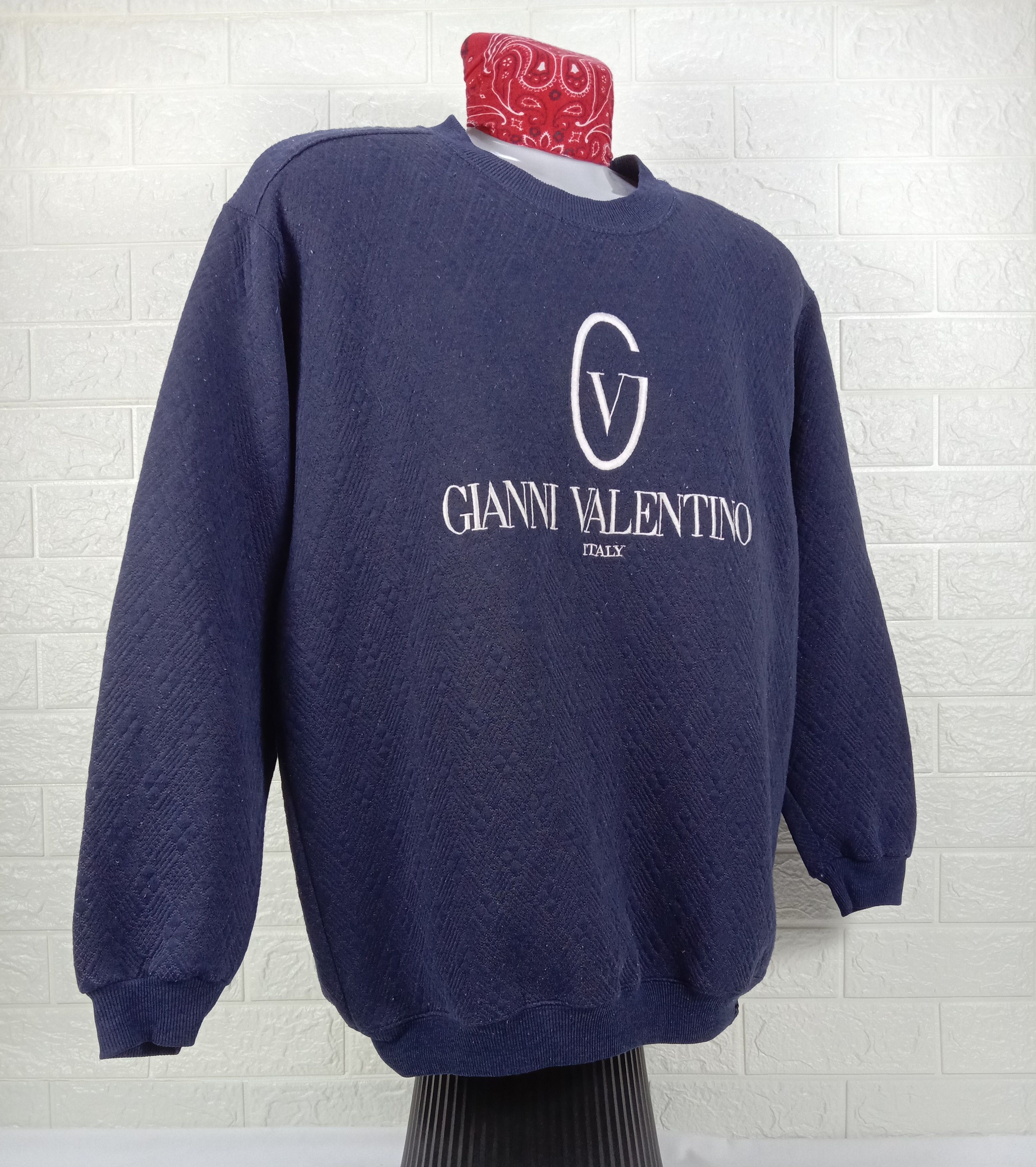Valentino Vintage Gianni Valentino Embroidery Sun Faded Sweatshirt Size US L / EU 52-54 / 3 - 2 Thumbnail