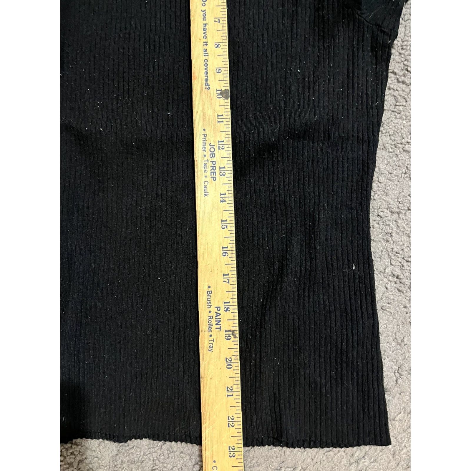 H&M H&M Top Womens Size Medium Black Ribbed Knit Short Sleeve Pullover Stretch Size M / US 6-8 / IT 42-44 - 5 Thumbnail