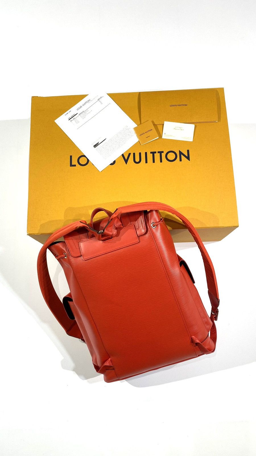 Louis Vuitton × Supreme Louis Vuitton X SUPREME Christopher backpack Red EPI Leather Size ONE SIZE - 2 Thumbnail
