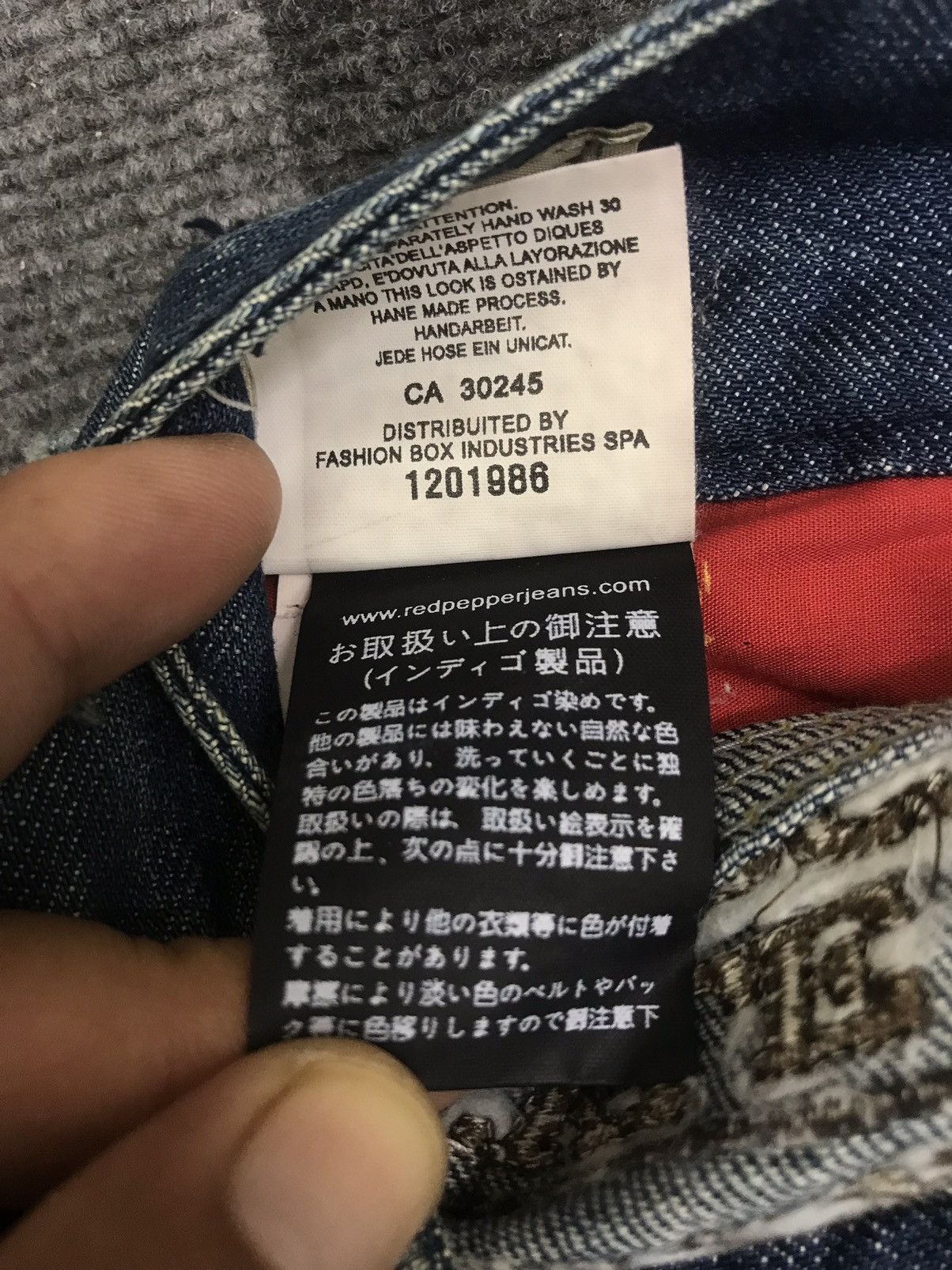 Japanese Brand 💥FLARE💥ARCHIVAL REDPEPPER CHIEFHEAD EMBROIDERY DENIM F257 Size US 31 - 21 Thumbnail