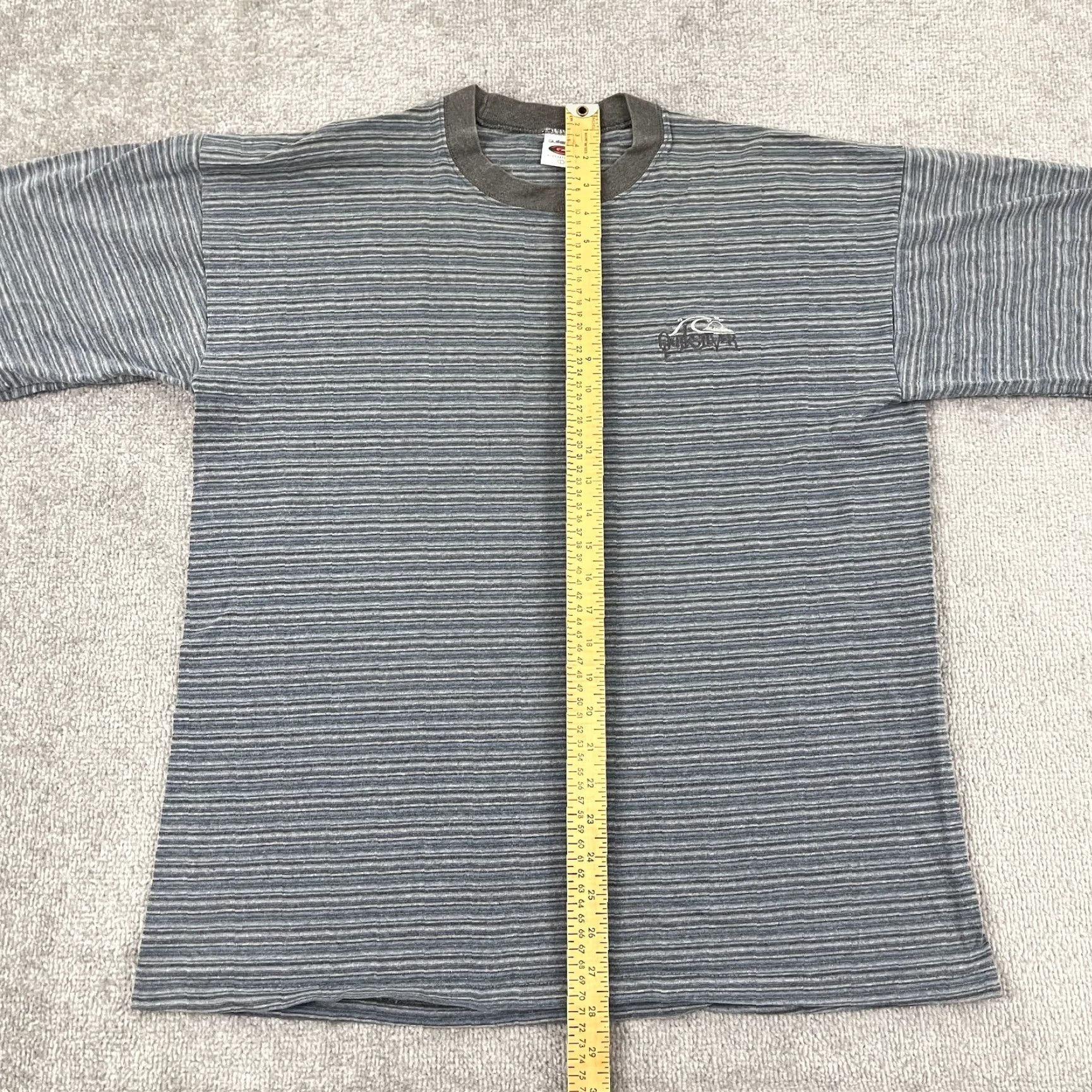 Quiksilver Vintage Quiksilver Shirt Mens Large Blue Embroidered Stripe Beach Surf Skate USA Size US L / EU 52-54 / 3 - 5 Thumbnail