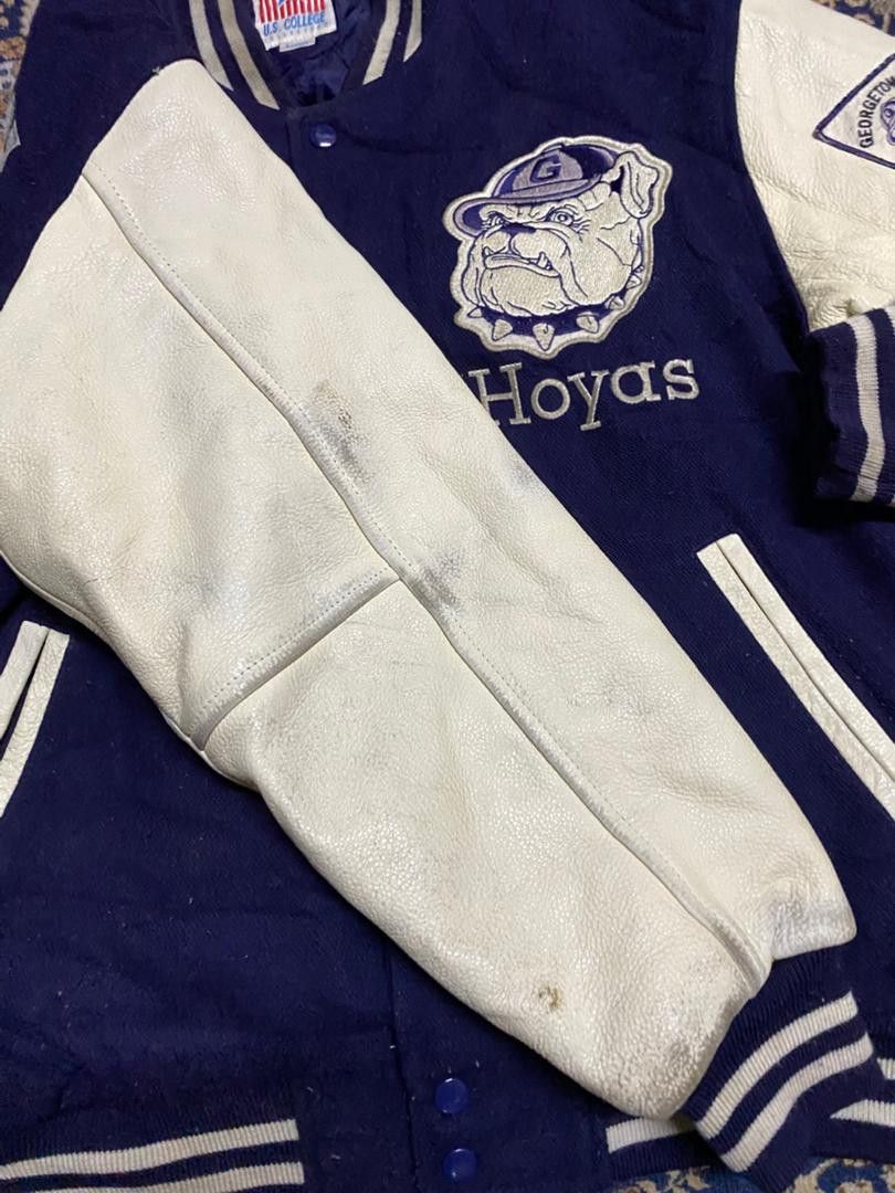 Vintage Vintage Georgetown Hoyas Varsity leather Jacket Size US L / EU 52-54 / 3 - 10 Thumbnail