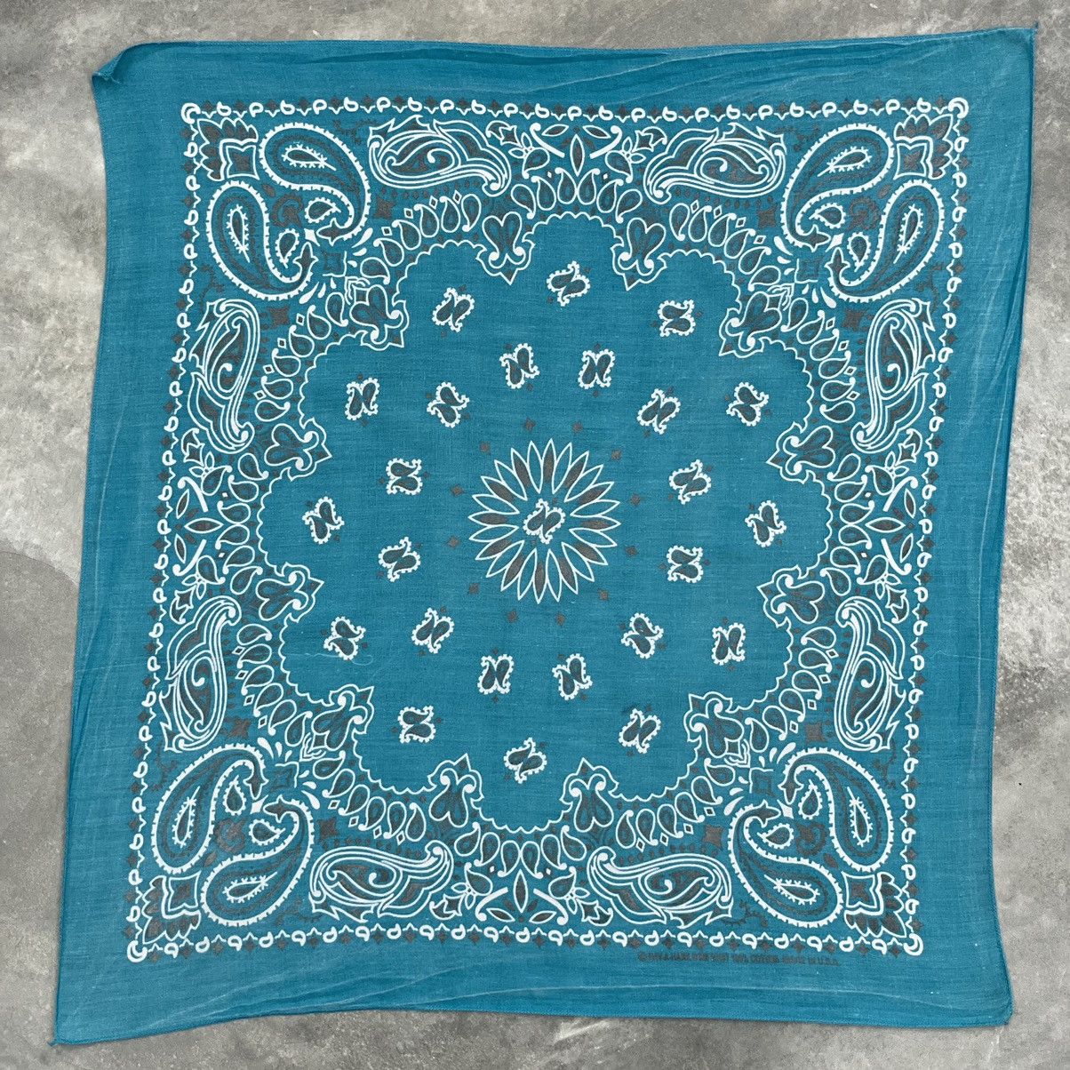 Vintage Made In USA Fast Have A Hank Handkerchief Bandana Scarf Blue Size ONE SIZE - 1 Thumbnail