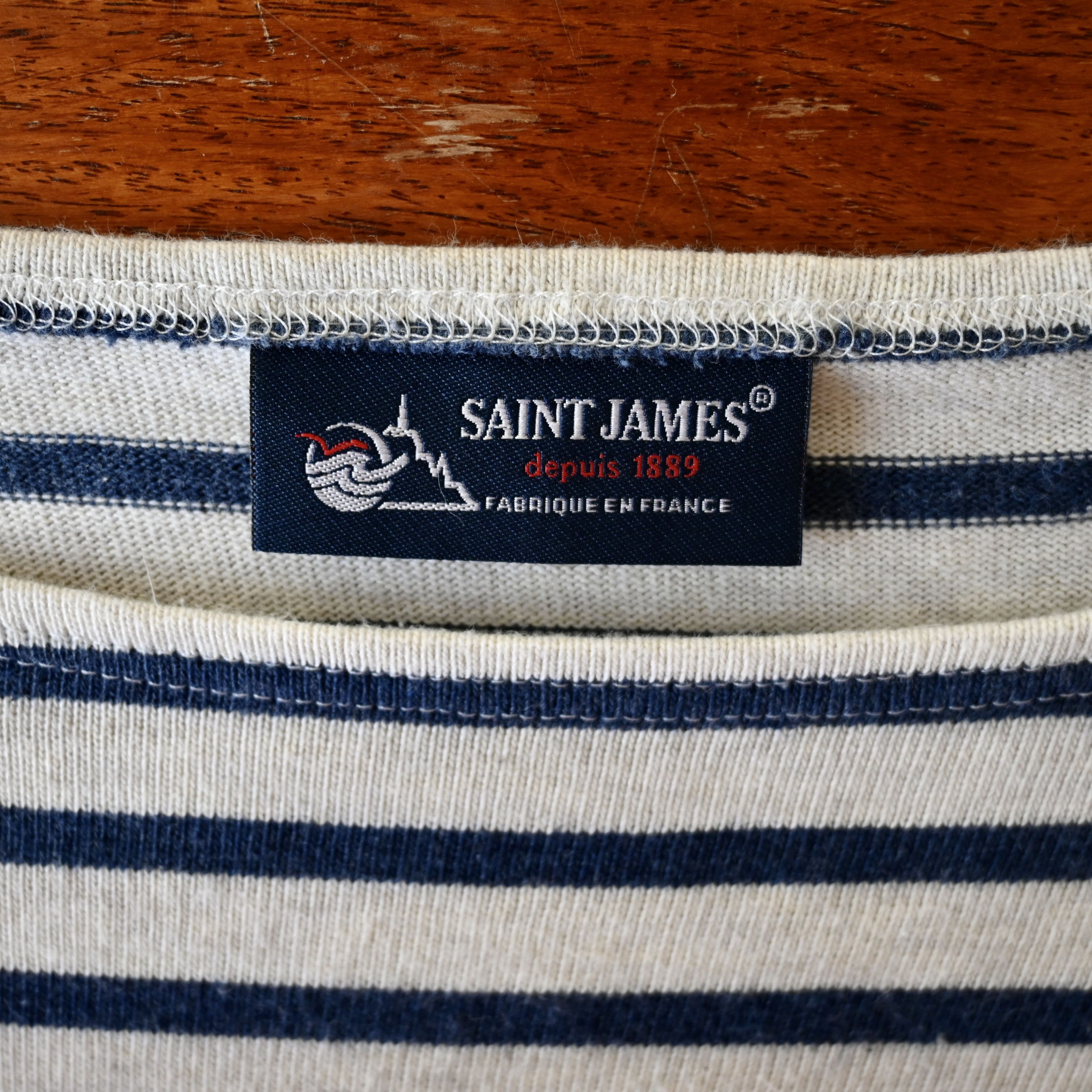 Saint James SAINT JAMES "OUESSON" heavyweight cotton breton shirt, 4/M Size US M / EU 48-50 / 2 - 8 Thumbnail