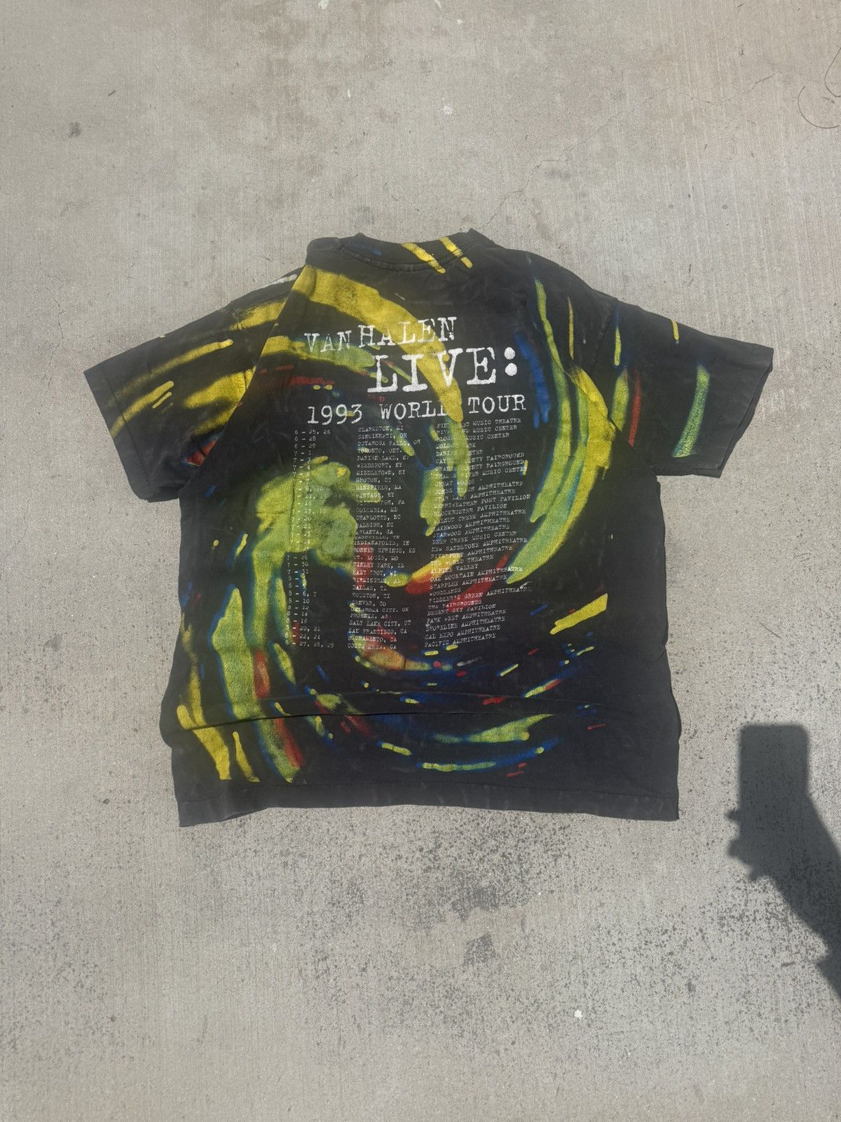Fruit Of The Loom Vintage 1993 Van Halen AOP Tshirt. Size US XL / EU 56 / 4 - 8 Thumbnail