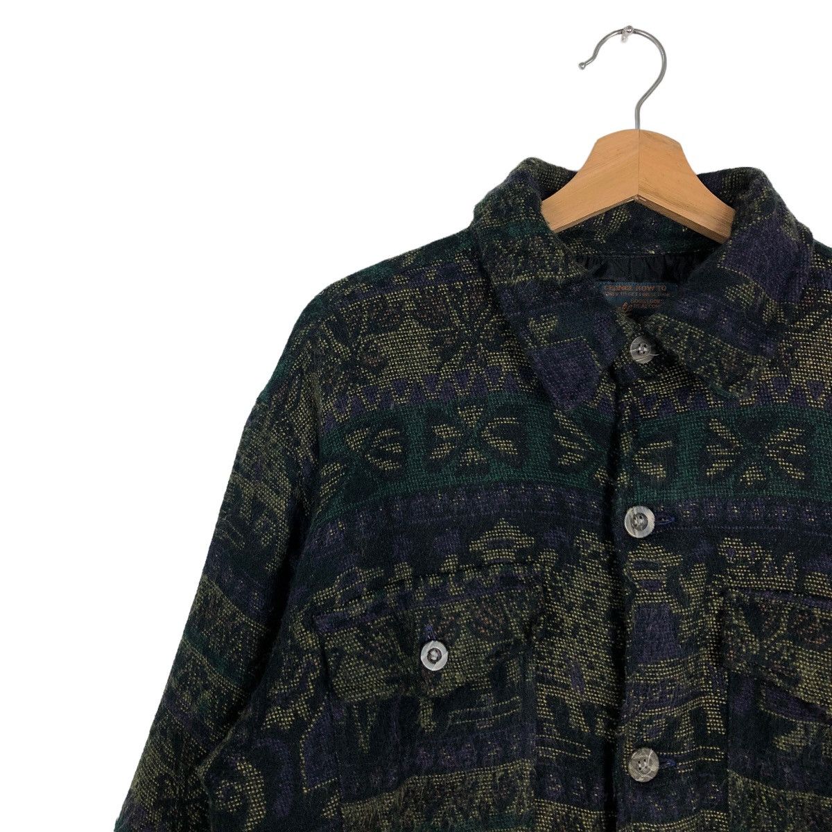Japanese Brand 🔥90’s Navajo Aztec Hikory Chore Jacket Jungle Storm Size US M / EU 48-50 / 2 - 7 Thumbnail
