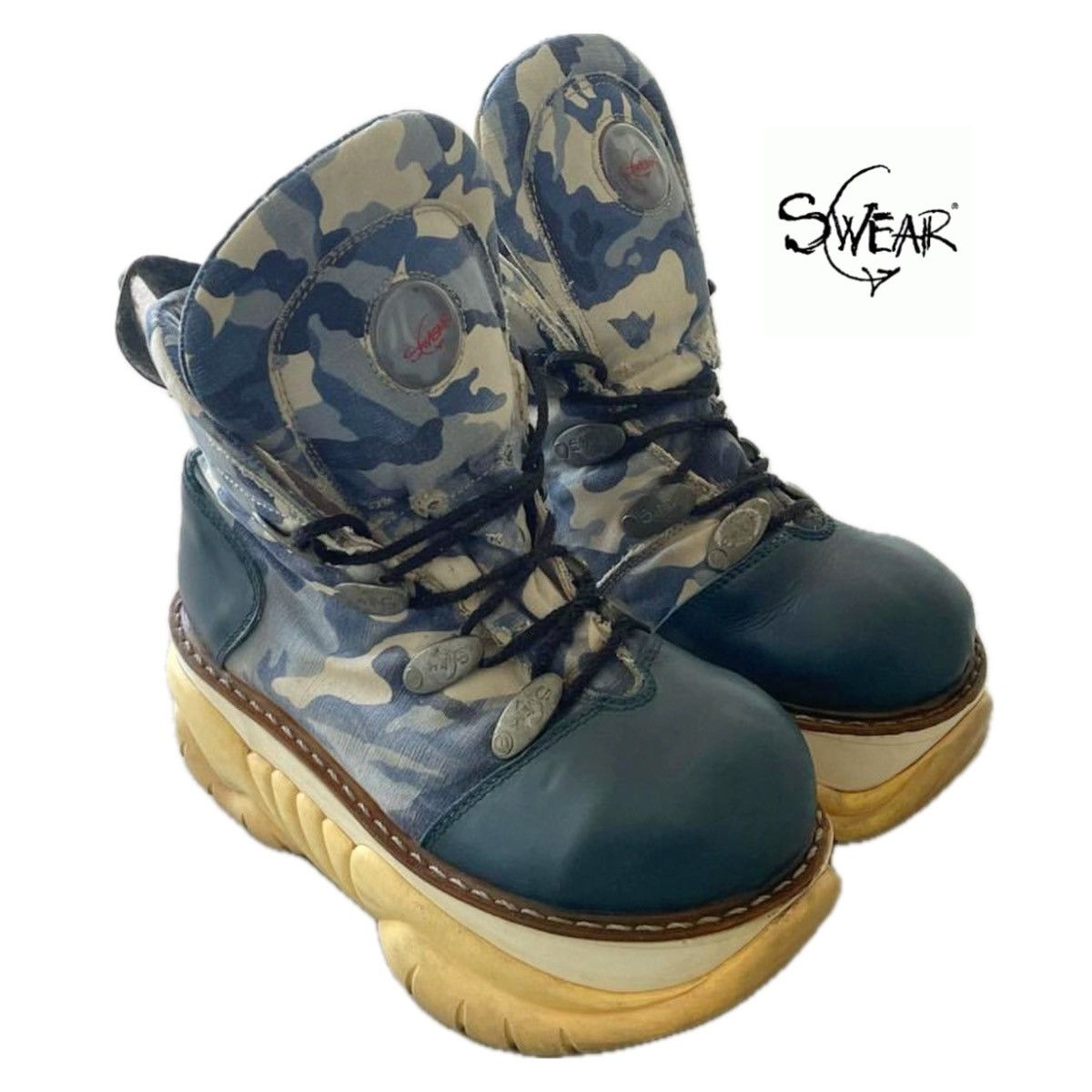 VERY RARE BLUE CAMO SWEAR SM02 PLATFORM