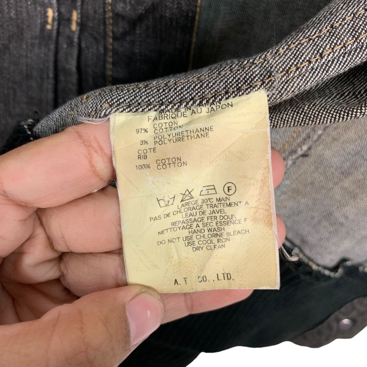 Japanese Brand A/T Atsuro Tayama Trucker Hybrid Denim Jacket #2699-C121 Size S / US 4 / IT 40 - 16 Thumbnail