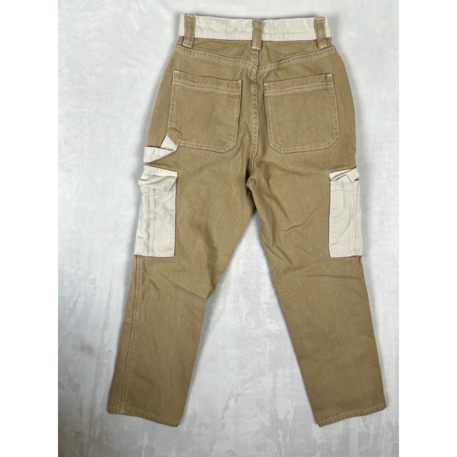 Vintage PasSun Cargo Carpenter Brown Pants Women's 24 Khaki Baggy Cargo Pants Straight Leg 27in Inseam Womens Size 42" / US 20 - 5 Thumbnail