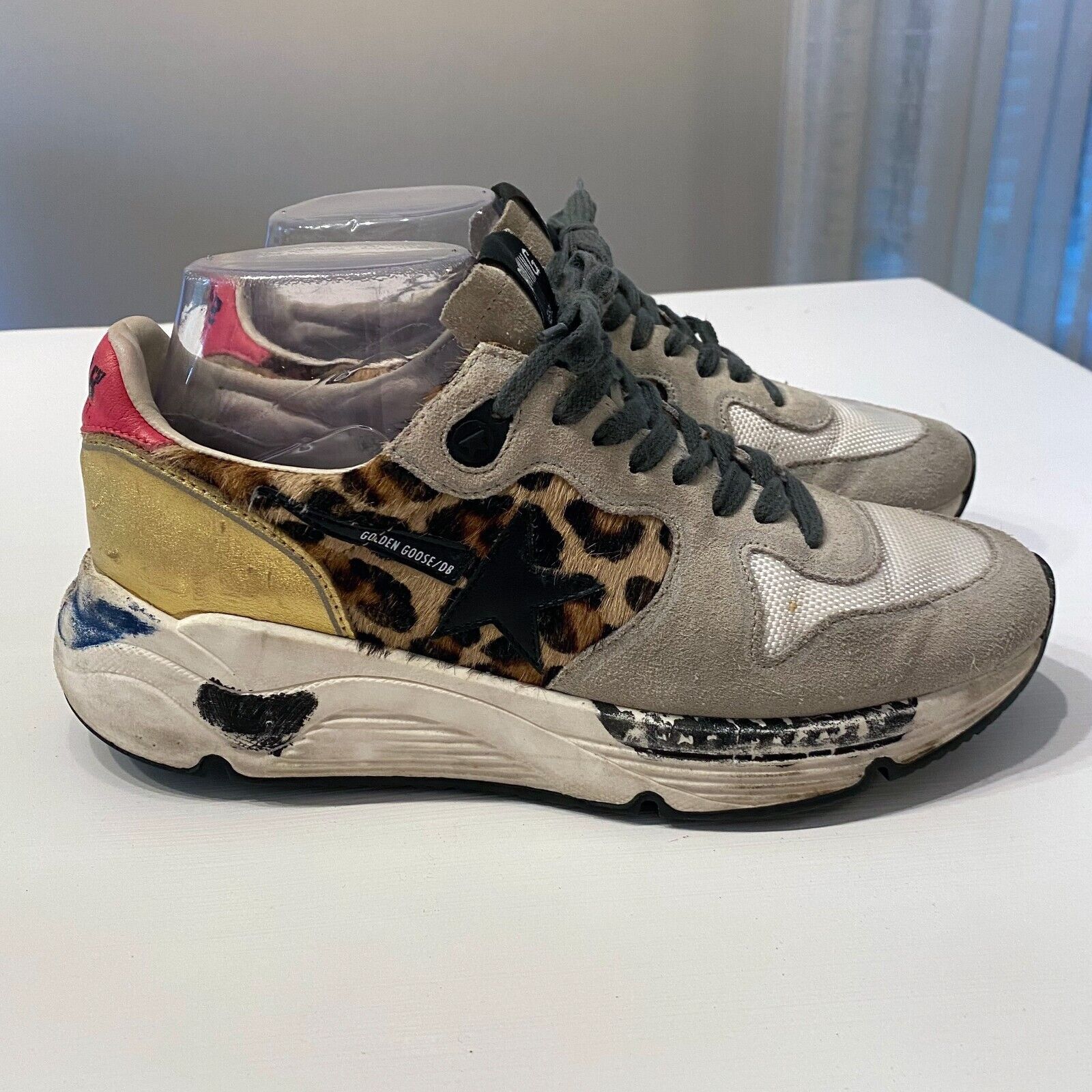 Golden Goose Golden Goose Leopard Calf Sneakers EU Size 38 US Size 7 7.5 Size US 7 / IT 37 - 2 Thumbnail