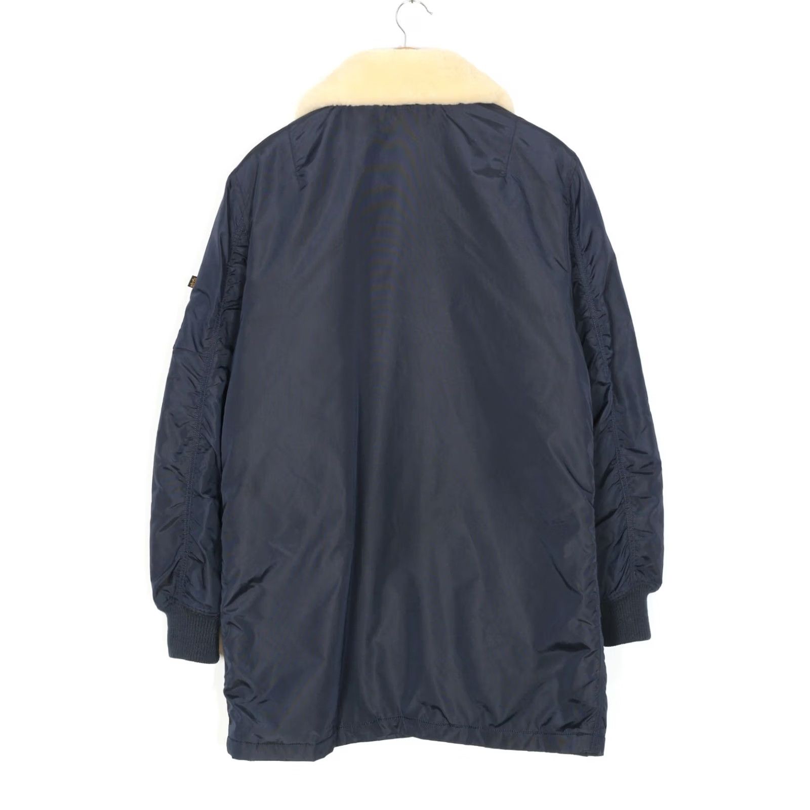 Alpha Industries ALPHA Industries Jacket Men L Blue Mid Length Injector Shearling Collar Nylon Canvas Zip Casual Modern 90s Size US L / EU 52-54 / 3 - 3 Thumbnail