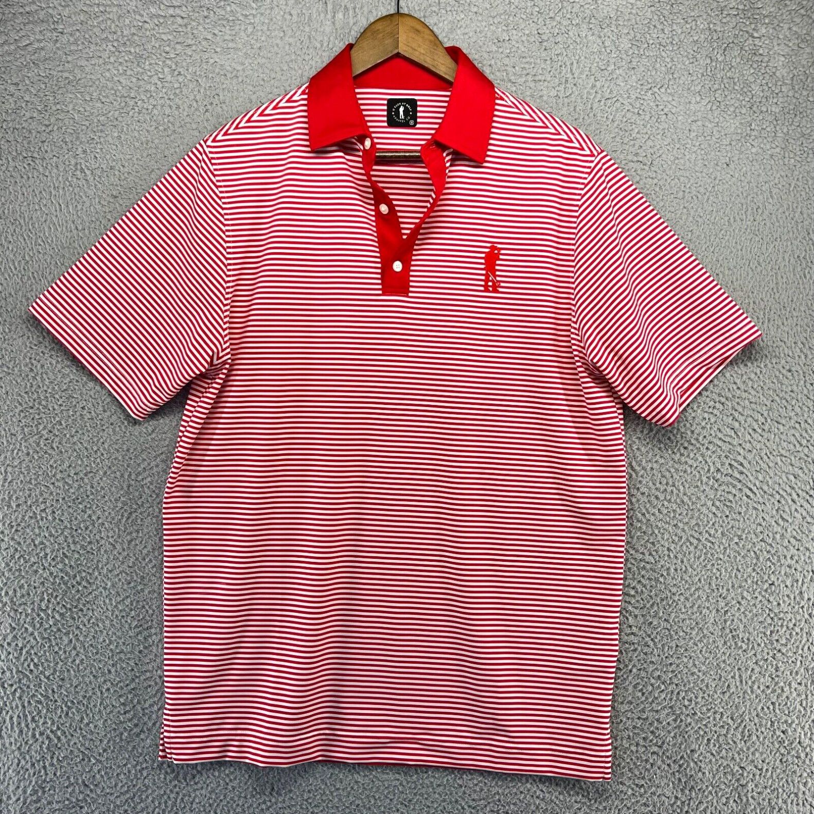 Vintage U Suck At Golf Polo Shirt Men's Medium Red White Striped ...