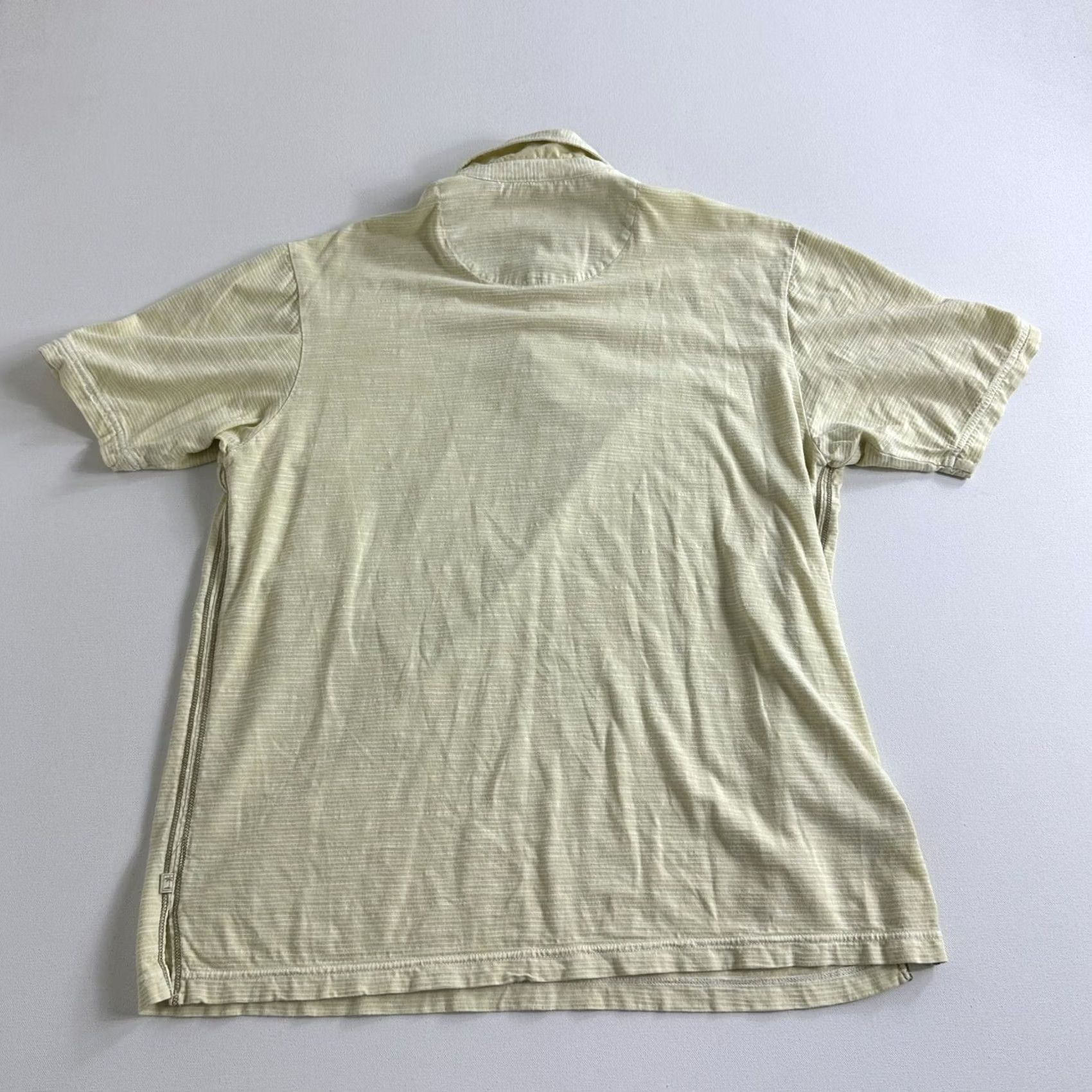 Tommy Bahama Tommy Bahama Polo Shirt Short Sleeve Yellow White Striped Size Medium Mens Regular M Size US M / EU 48-50 / 2 - 2 Thumbnail