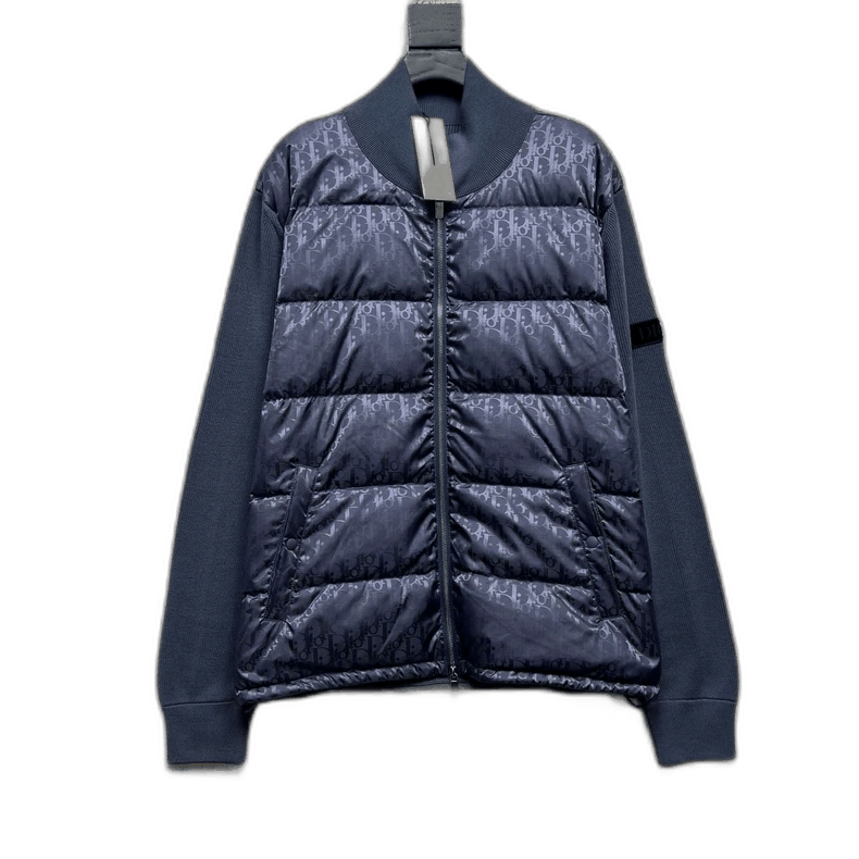 Dior Dior Logo Puffer Jacket with Knit Sleeves Size US XXL / EU 58 / 5 - 1 Thumbnail