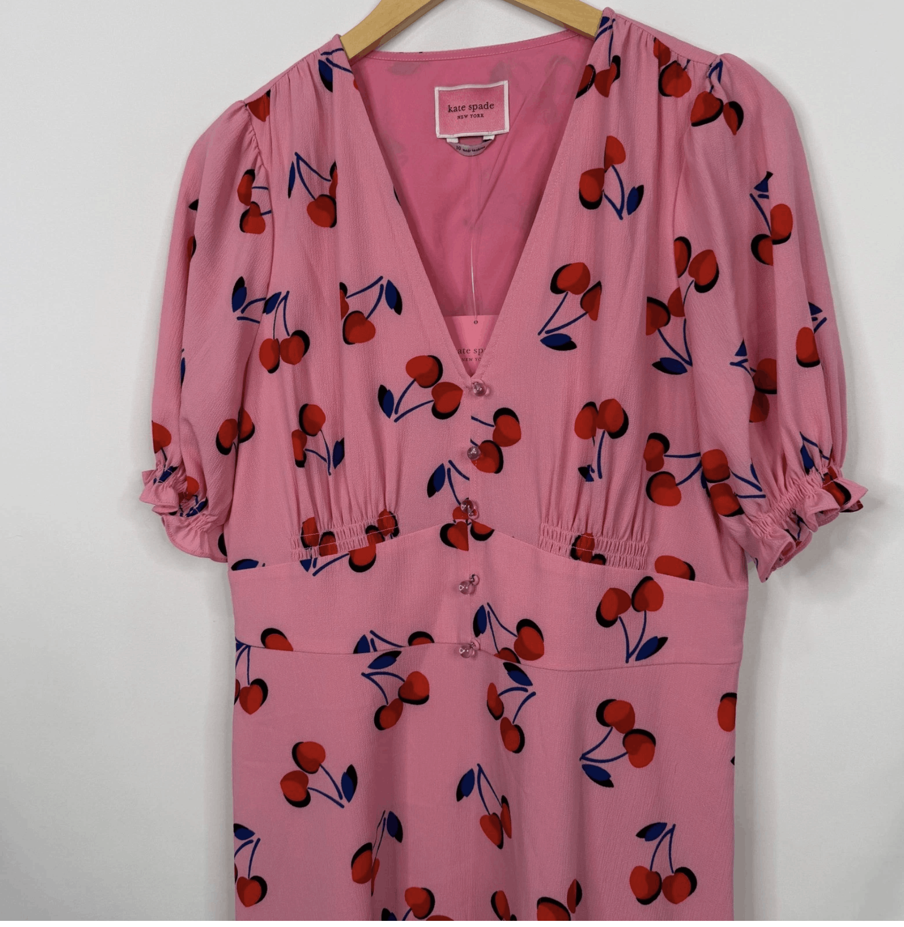 Kate Spade Kate Spade New York Cherry Toss Dress NWT Size L / US 10 / IT 46 - 5 Thumbnail