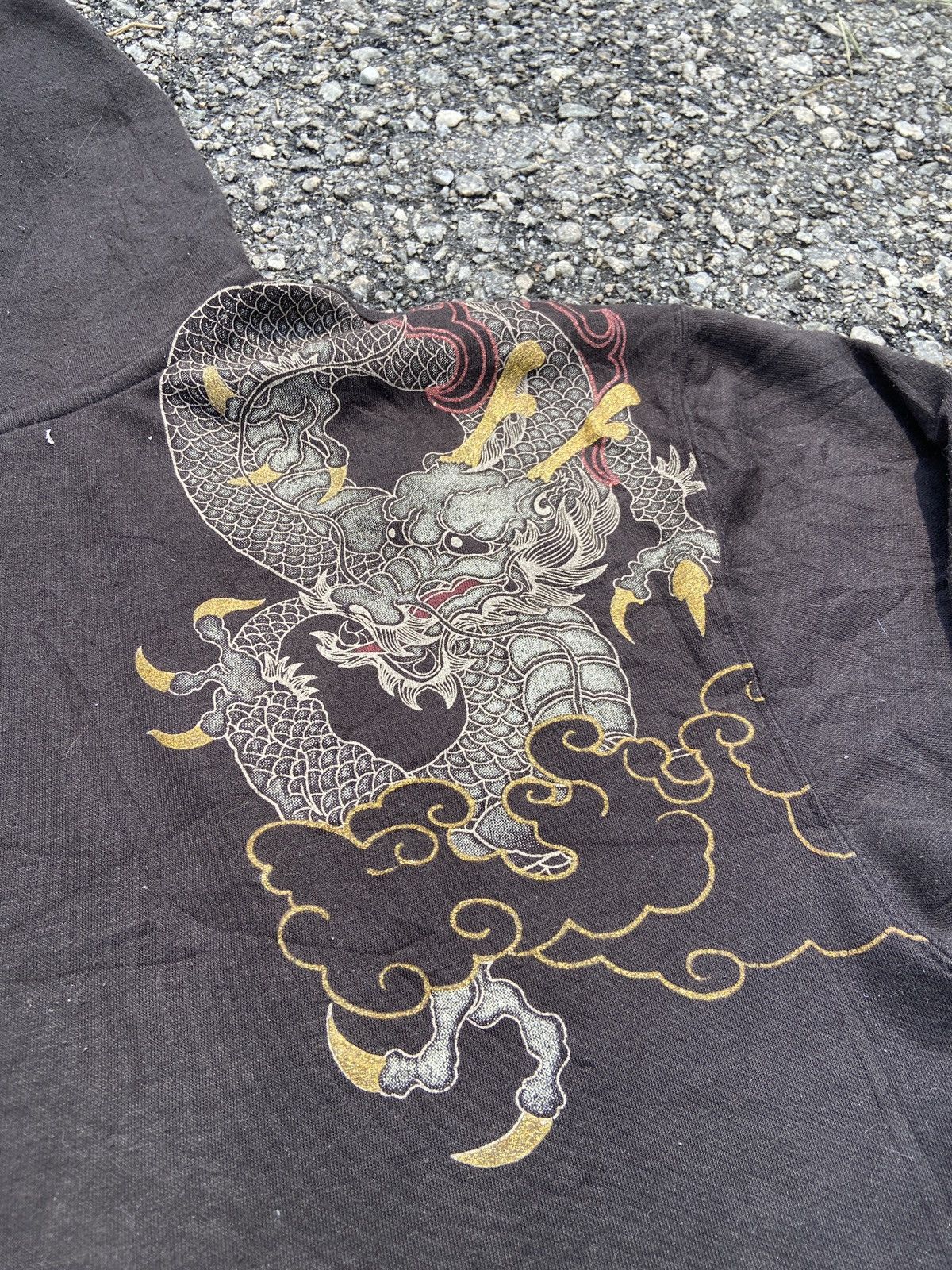 Japanese Brand × Vintage Vintage Sukajan Two Dragon Hoodie Size US XXL / EU 58 / 5 - 7 Thumbnail