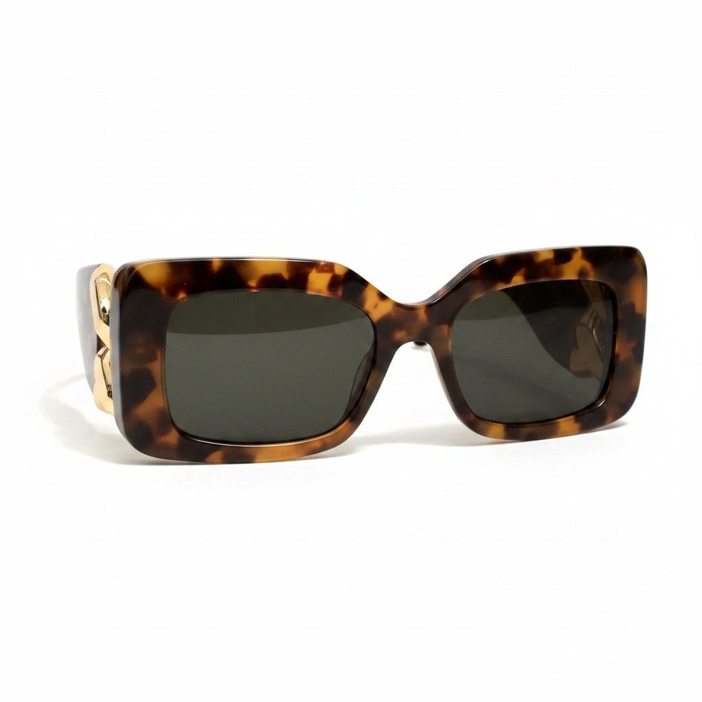 Stella McCartney Stella McCartney Tortoise Shell Gold Chain 54mm Sunglasses Size ONE SIZE - 1 Thumbnail