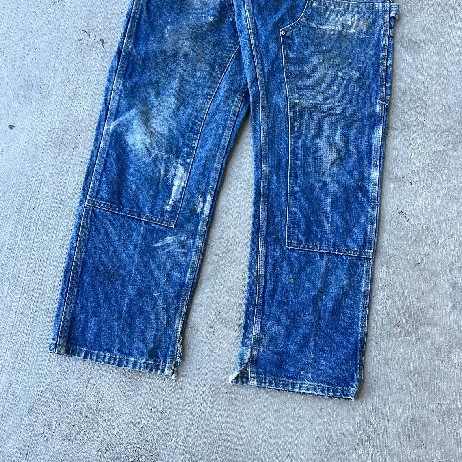 Carhartt × Vintage Carhartt denim blue jeans double knee work carpenter pants Size US 32 / EU 48 - 4 Thumbnail