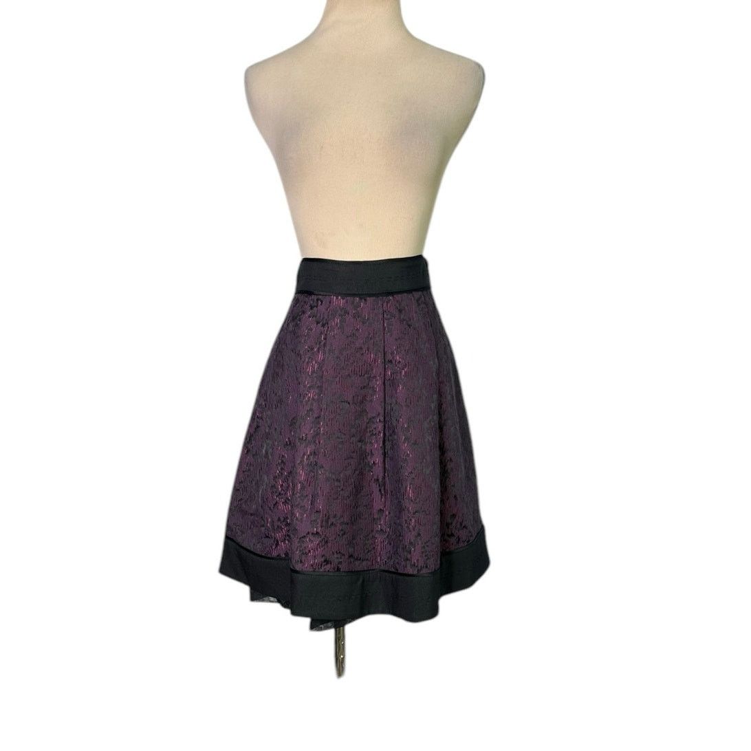Diane von Furstenberg Diane Von Furstenberg black purple pleated mini skirt size 6 Size 28" / US 6 / IT 42 - 1 Thumbnail