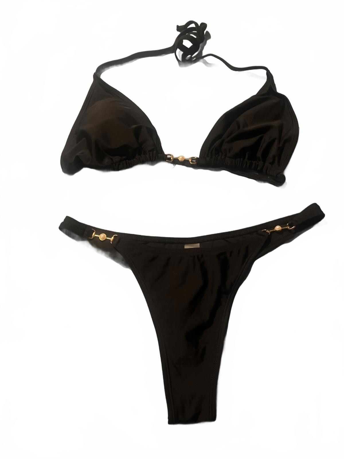 Other Classic Black Women's Bikini Set M NWOT Size ONE SIZE - 2 Thumbnail