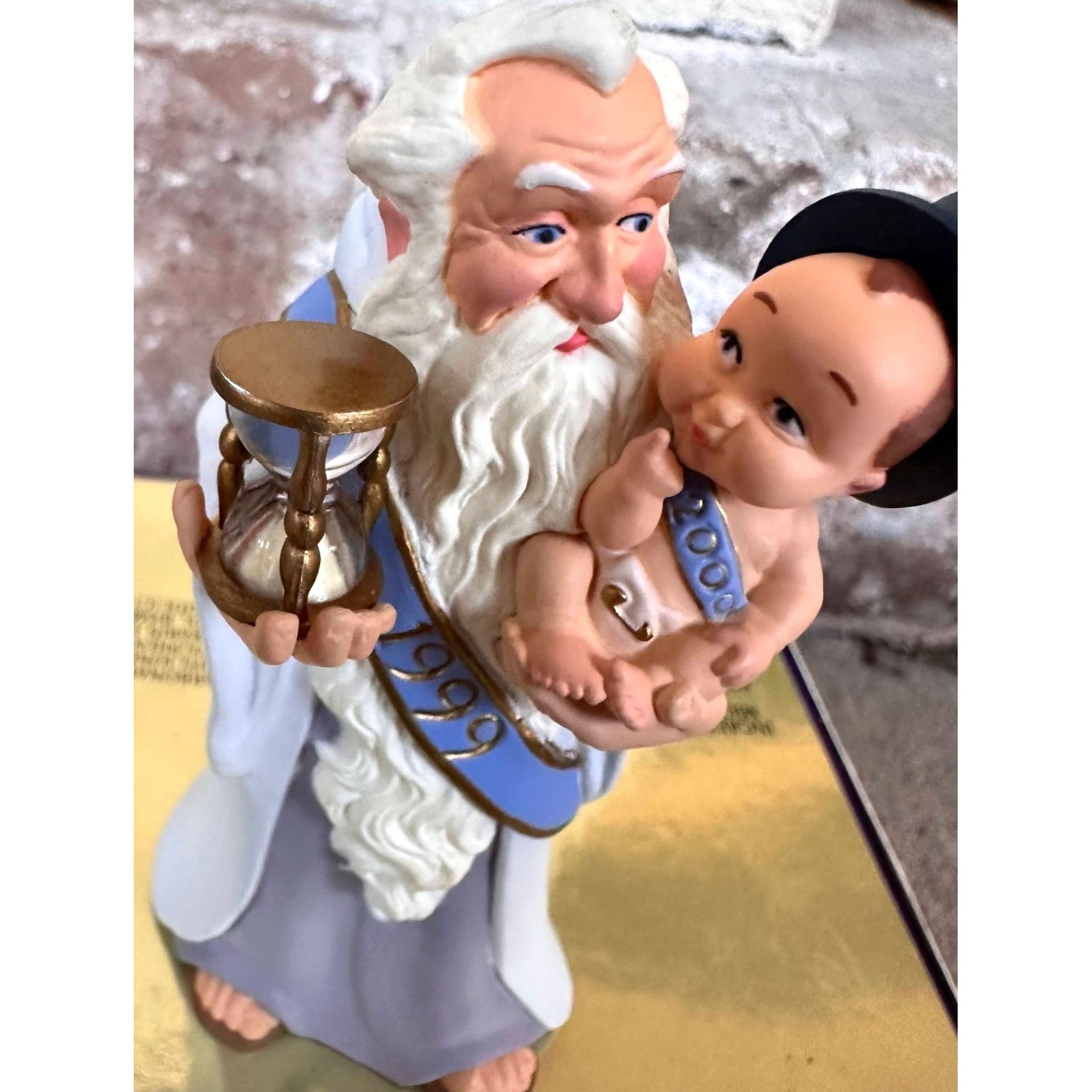 Vintage VTG Hallmark Keepsake 1999 Welcome 2000 Ornament Father Tim Size ONE SIZE - 3 Thumbnail