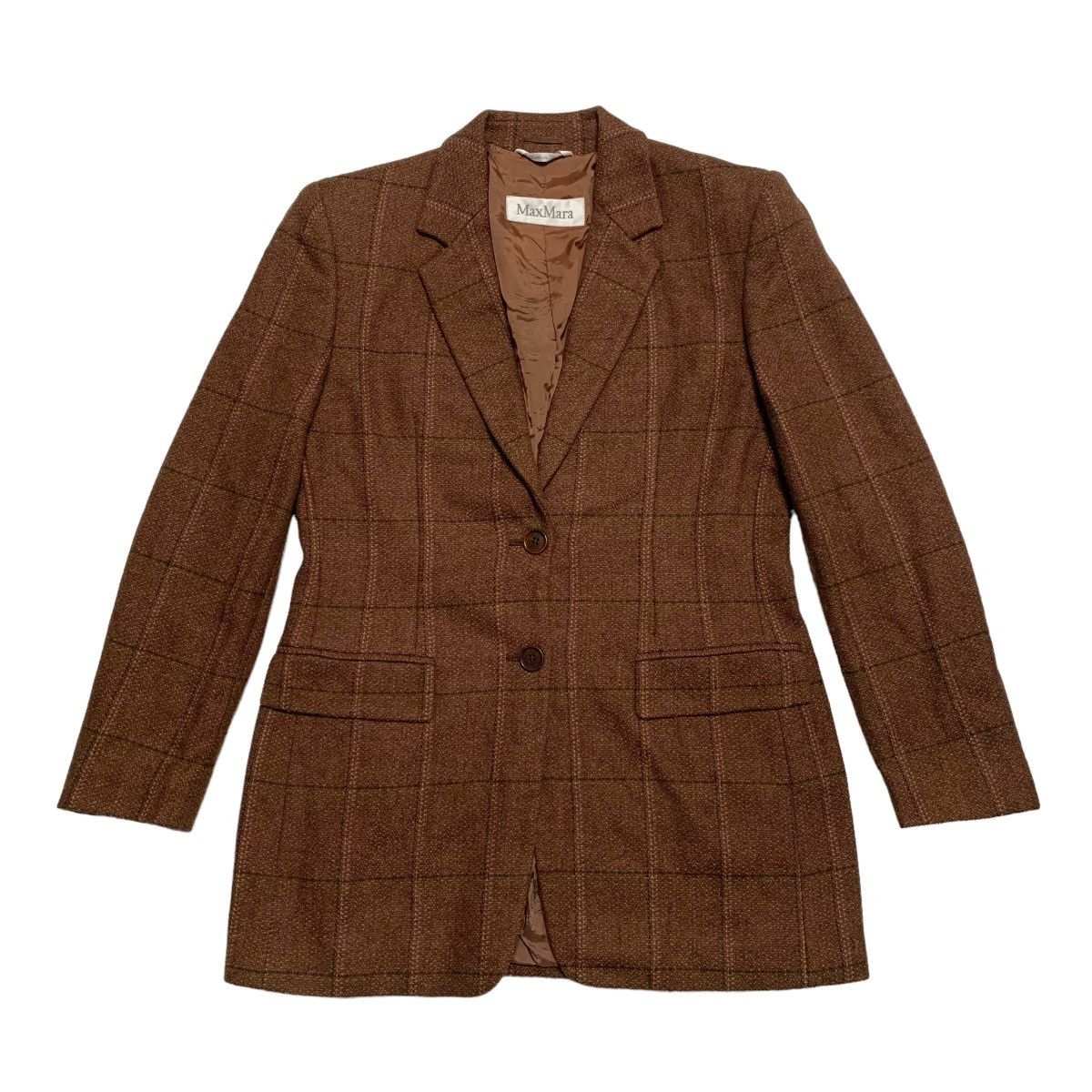 Max Mara Max Mara Checkered Jacket Size S / US 4 / IT 40 - 1 Thumbnail