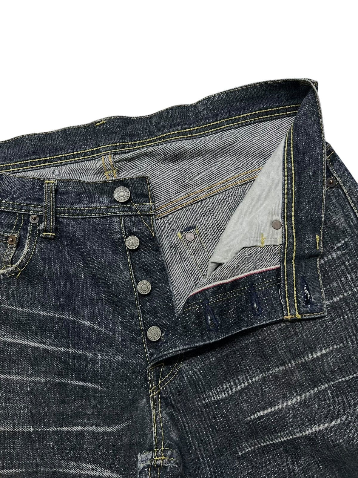 Japanese Brand Vintage 00s Tabloid News Japanese Selvedge Denim W33 Size US 33 - 10 Thumbnail
