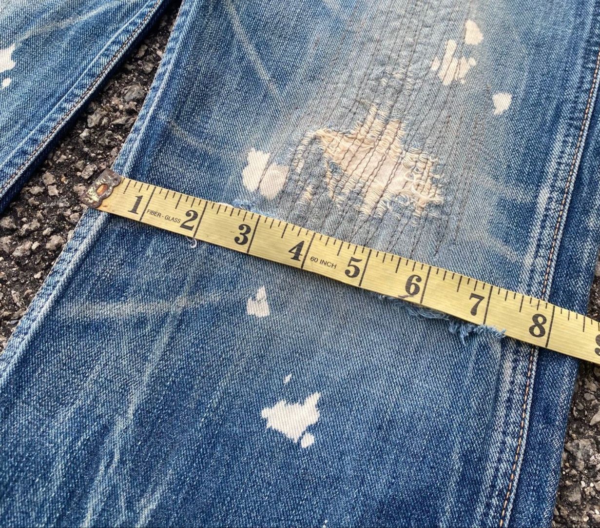Wrangler Vintage 80s Wrangler Blue Bell Distressed Denim Size US 32 / EU 48 - 7 Thumbnail
