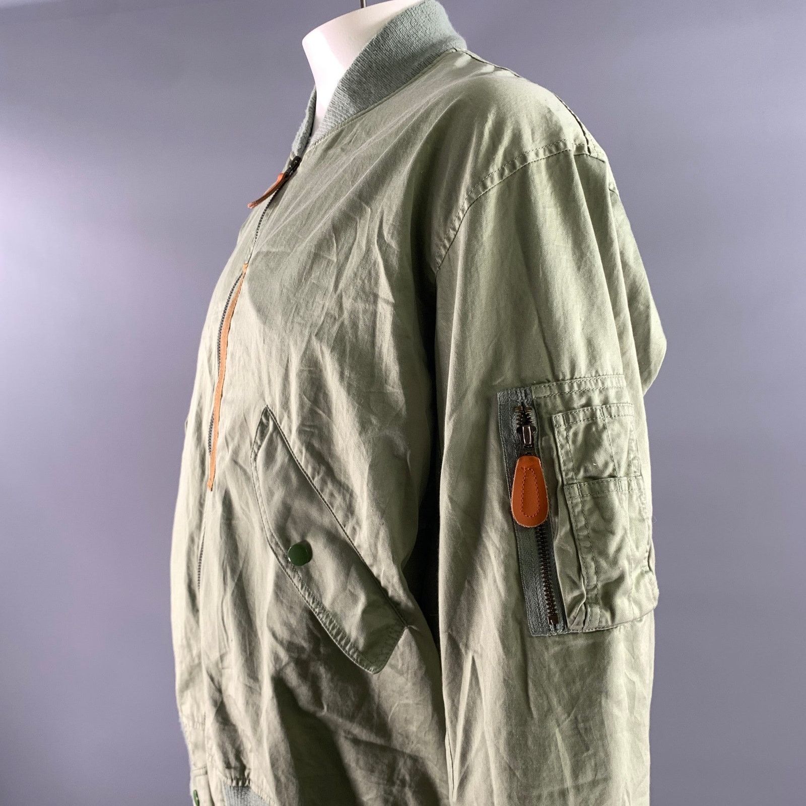 Beams Plus BEAMS PLUS Size XL Green Sage Cotton Bomber Jacket Size US XL / EU 56 / 4 - 2 Thumbnail