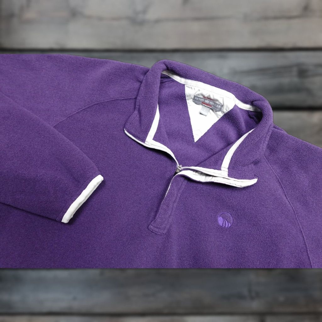 Peter Millar Peter Millar Purple Fleece 1/4 Zip Pullover Sweatshirt Mens Large Warmth Golf Size US L / EU 52-54 / 3 - 1 Thumbnail