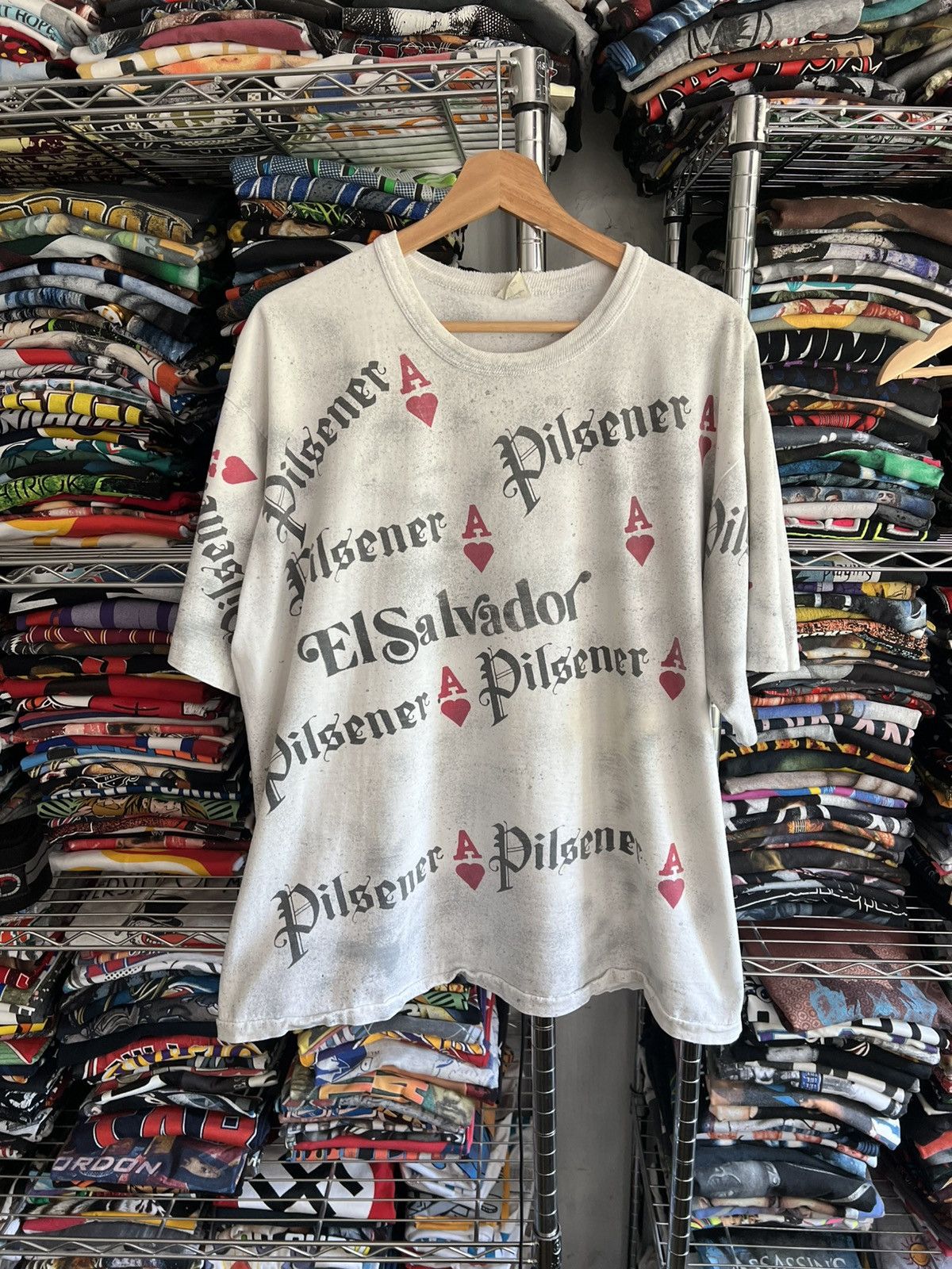 Arts & Science 90s Pilsener El Salvador Beer AOP Single Stitch Random Tee Size US XL / EU 56 / 4 - 1 Thumbnail