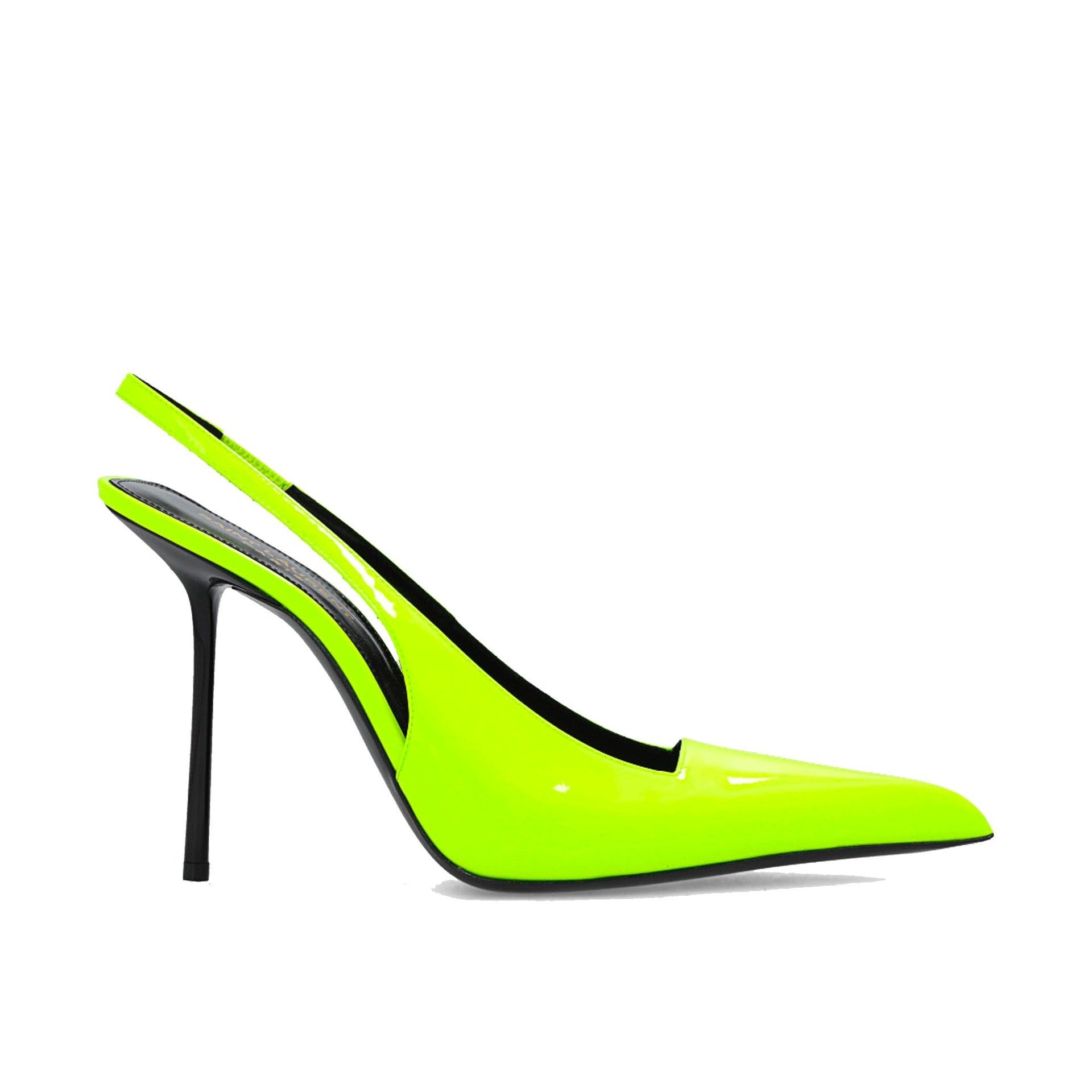 Saint Laurent Paris o1bcso1str1024 Kiss Slingback Pumps in Yellow Size US 8 / IT 38 - 1 Thumbnail