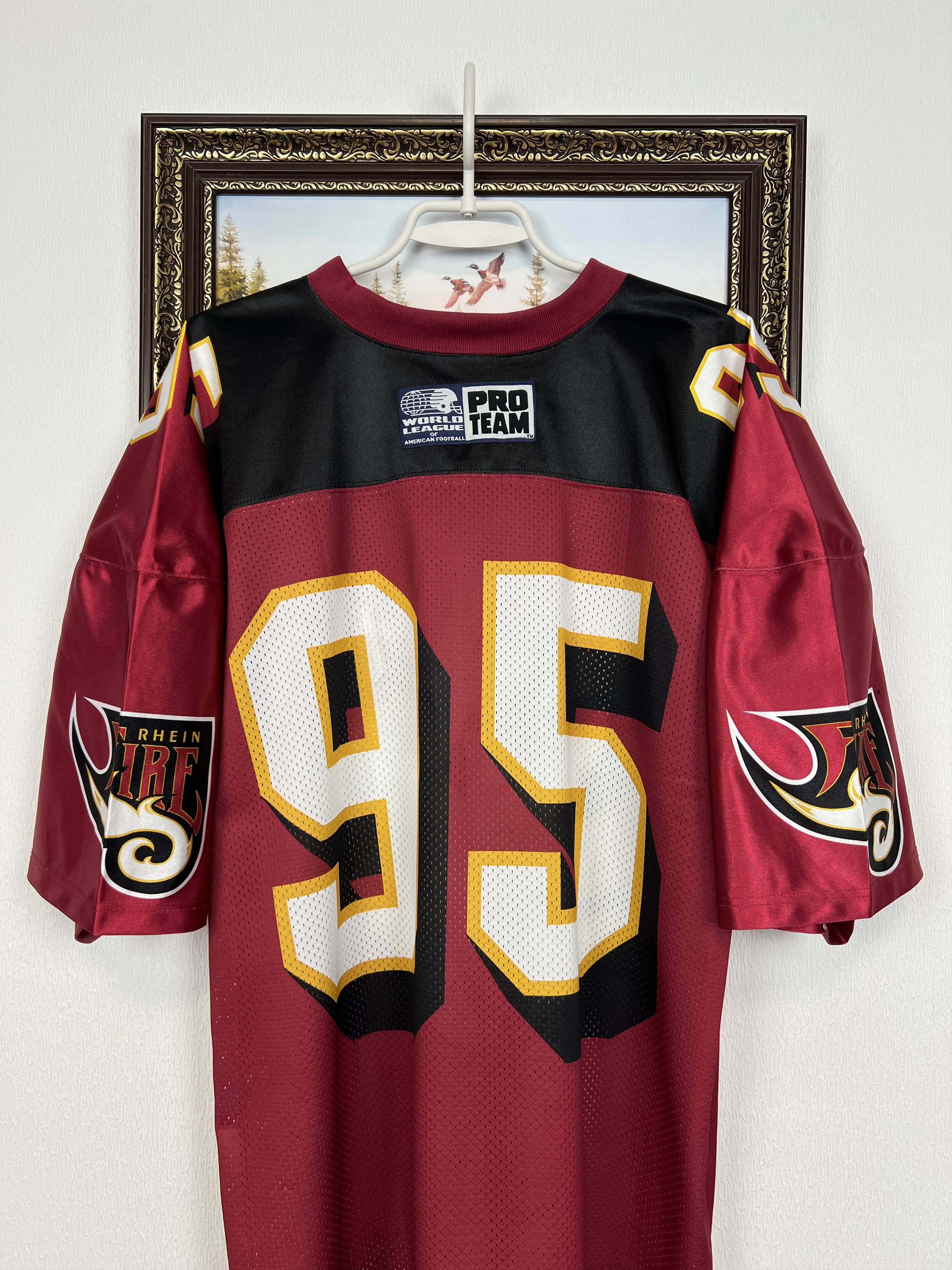 Reebok Vintage Rhein Fire World League WLF NFL Football Jersey Size US XL / EU 56 / 4 - 12 Thumbnail