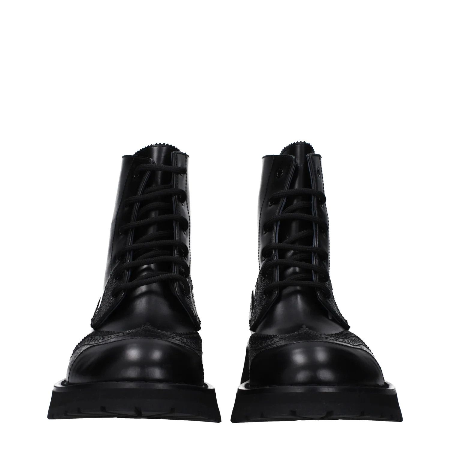 Alexander McQueen ob1o1e0225 Leather Ankle Boots in Black Size US 9 / EU 42 - 3 Thumbnail