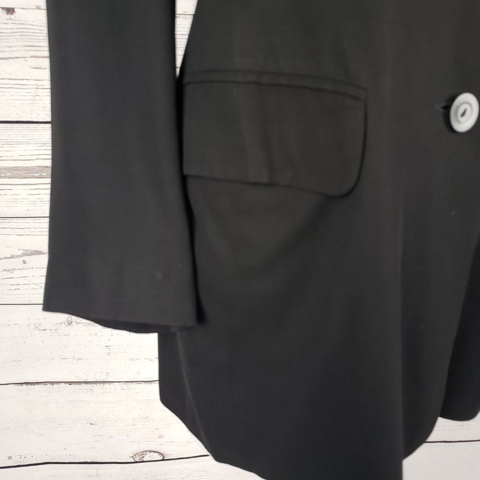 Other MaxMara 2-Button Solid Black Black Blazer Jacket Size 8 Size M / US 6-8 / IT 42-44 - 6 Thumbnail