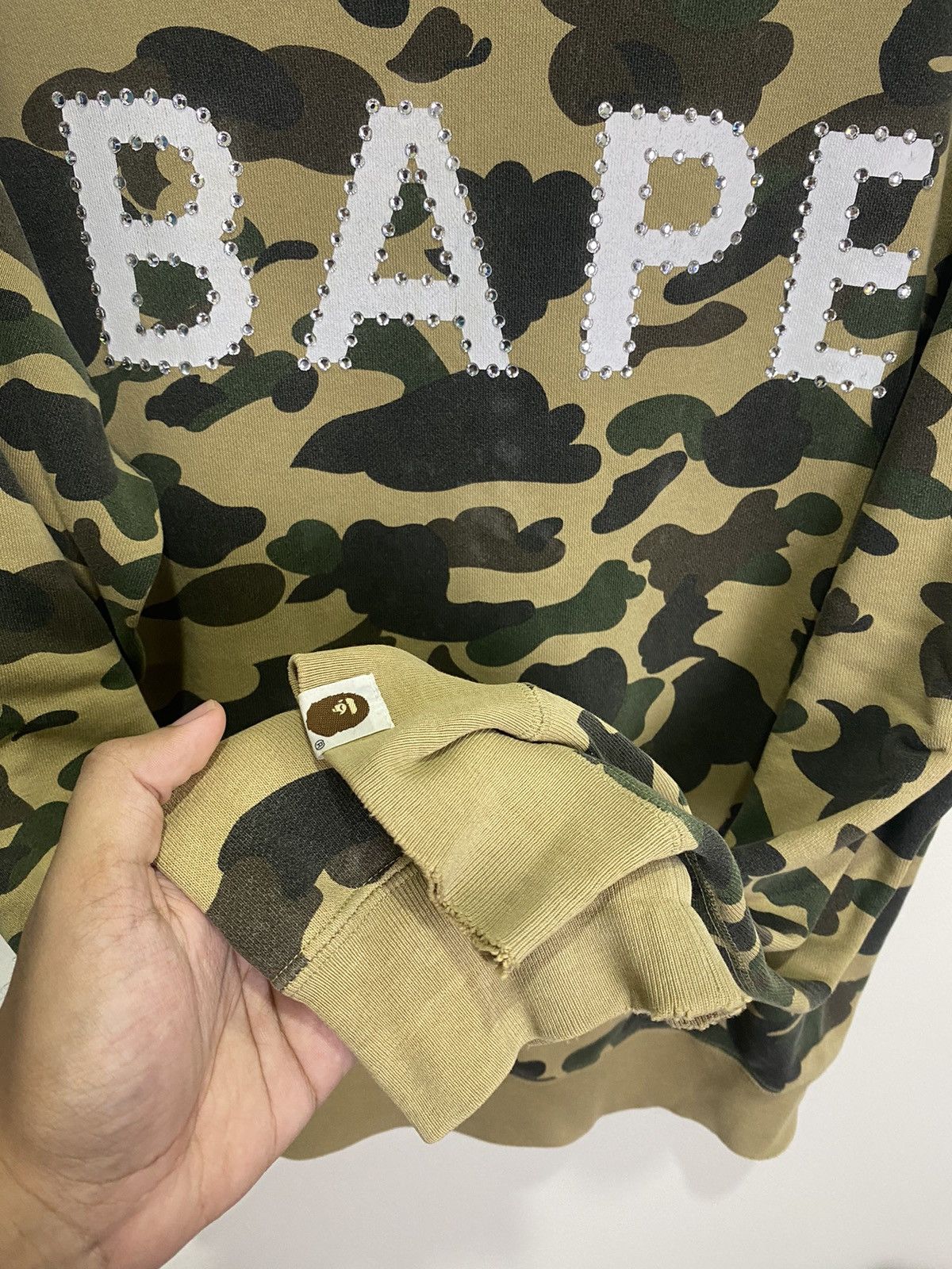 Bape × Swarovski × Vintage VINTAGE BAPE SWAROVSKI SWEATSHIRT Size US XL / EU 56 / 4 - 6 Thumbnail