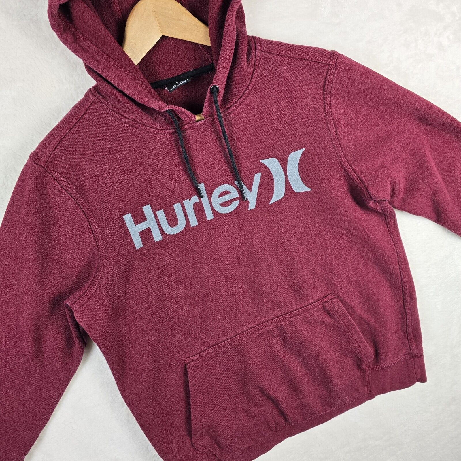 Hurley Hurley Hoodie Small Burgandy Logo Pullover Hoodie Y2K vtg Size US S / EU 44-46 / 1 - 7 Thumbnail