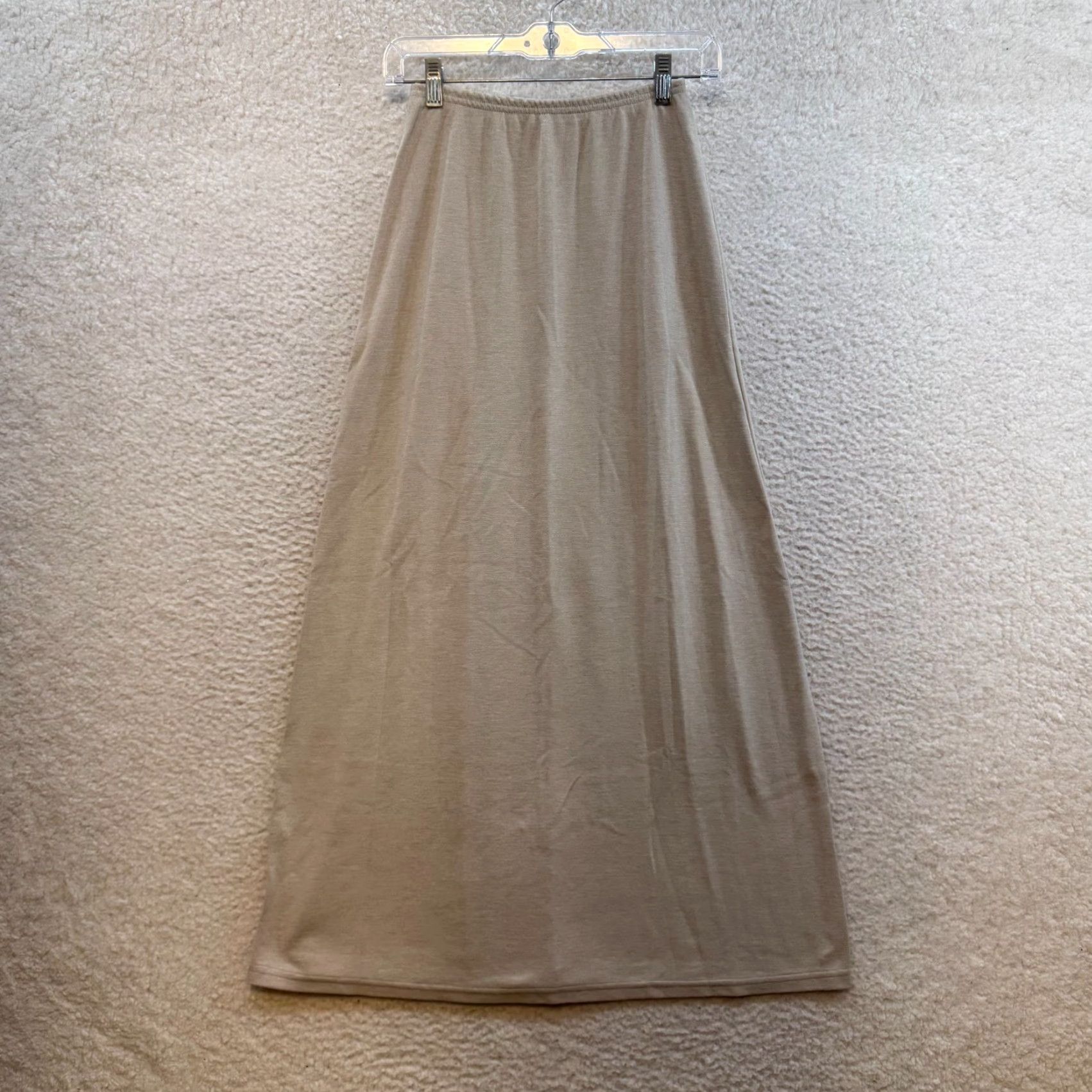 Worthington VINTAGE 90s Y2K Worthington Maxi Skirt Knit Boho Beige S Womens XS/S - Fairy Grunge Size 28" / US 6 / IT 42 - 2 Thumbnail