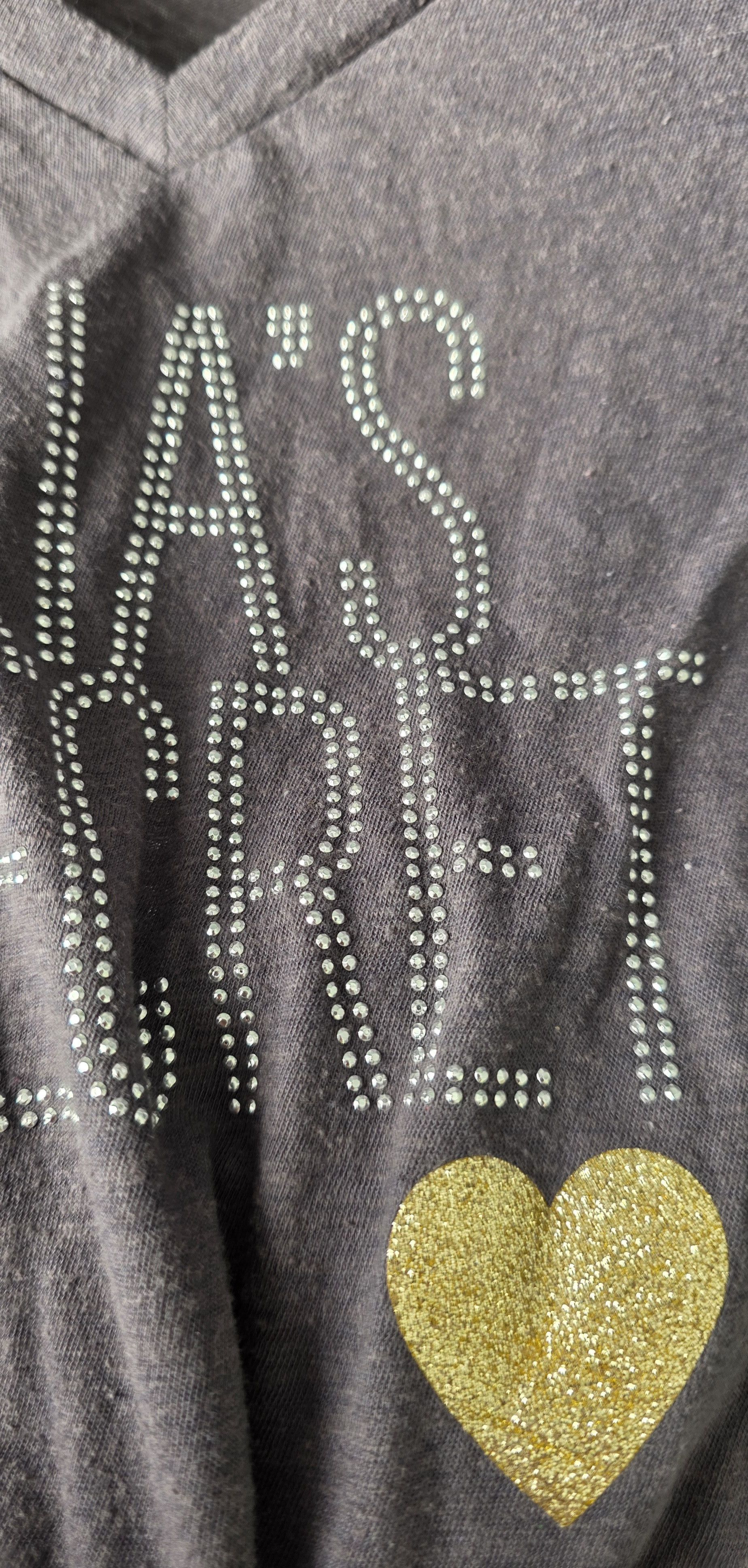 Victoria's Secret Victoria's Secret Rhinestone Heather Gray Logo Vneck XS Size XS / US 0-2 / IT 36-38 - 3 Thumbnail