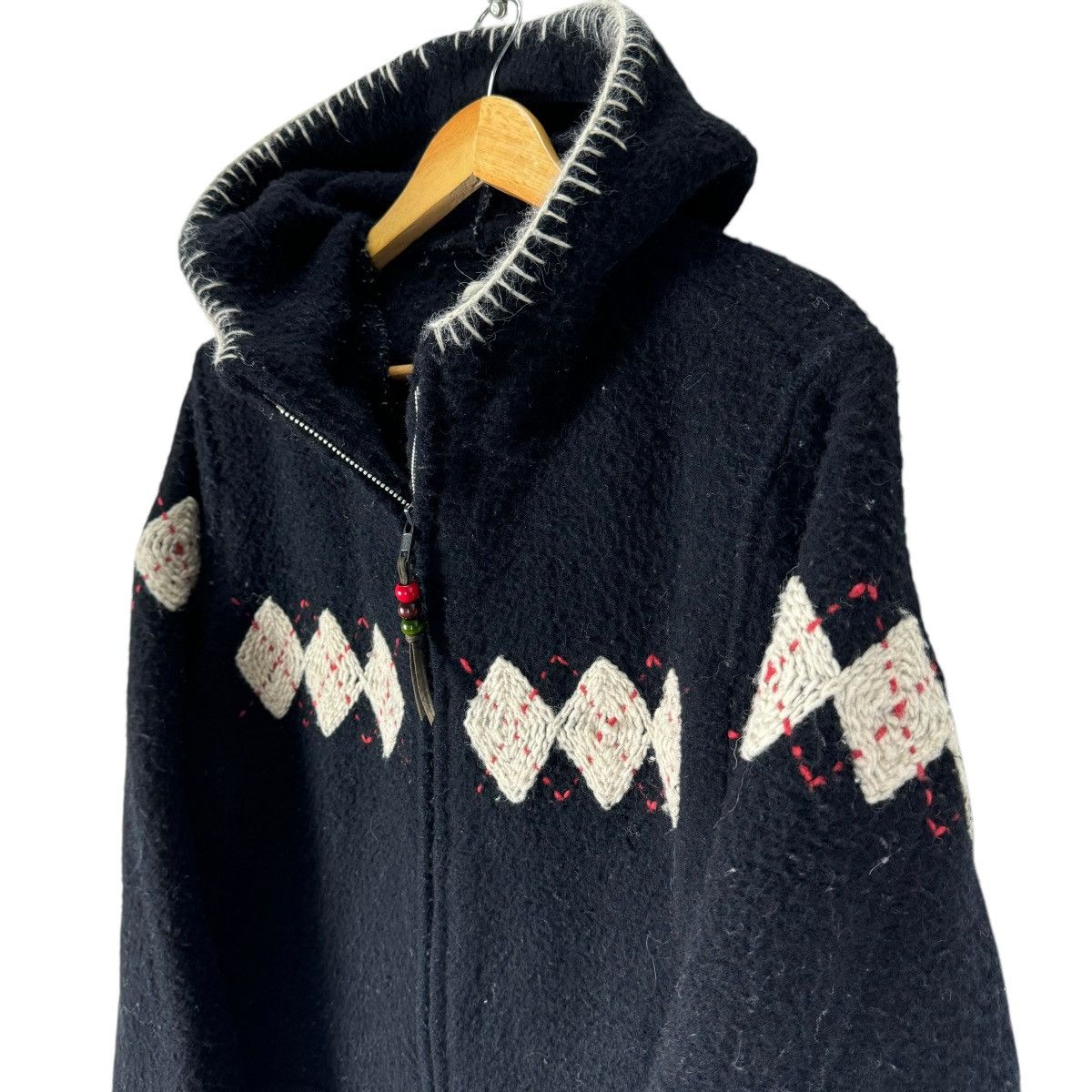 Handmade ☀️LMH HANDMADE HOODIE WOOL NATIVE JACKET Size US M / EU 48-50 / 2 - 6 Thumbnail