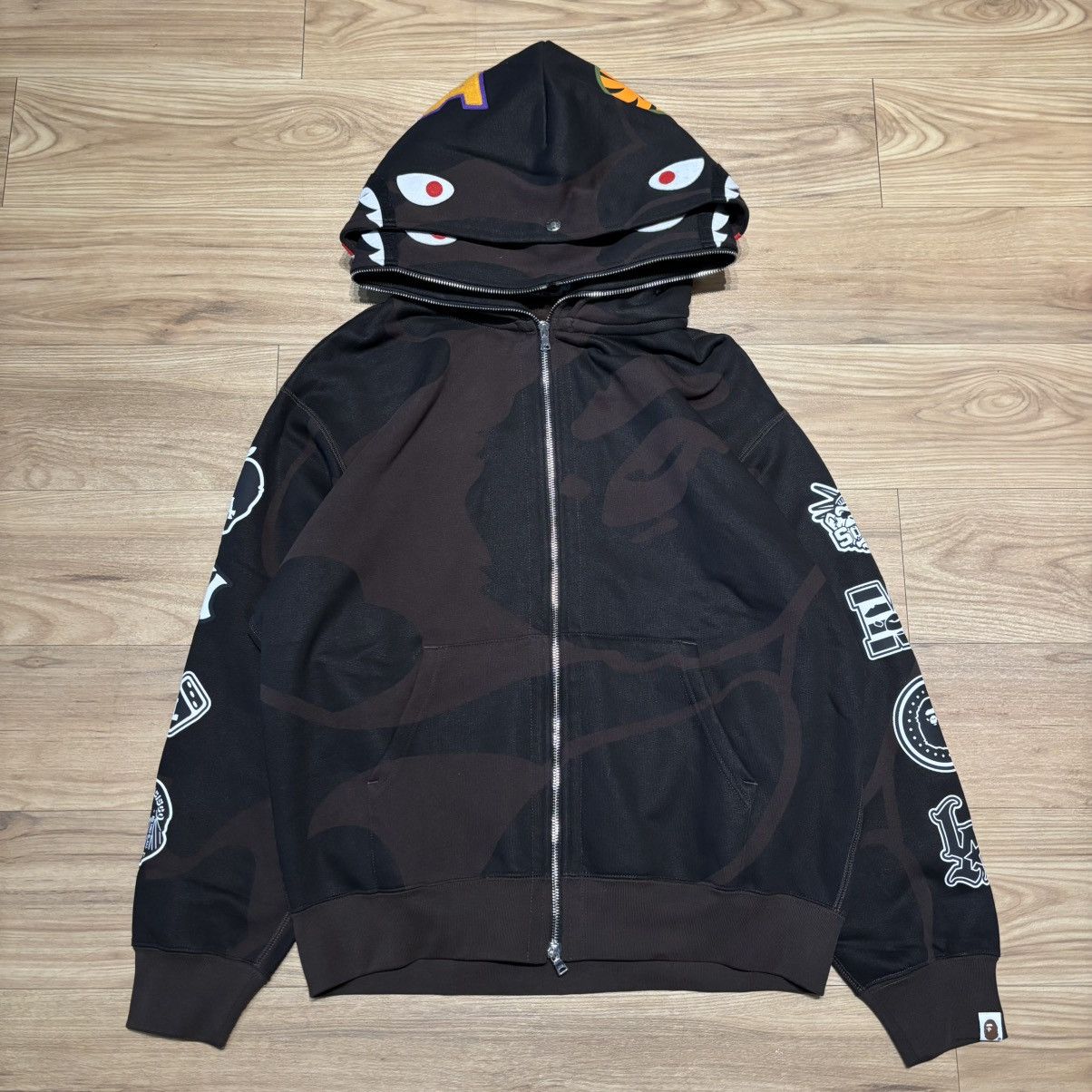 Bape US Black Friday Solid Camo Double Hood Shark