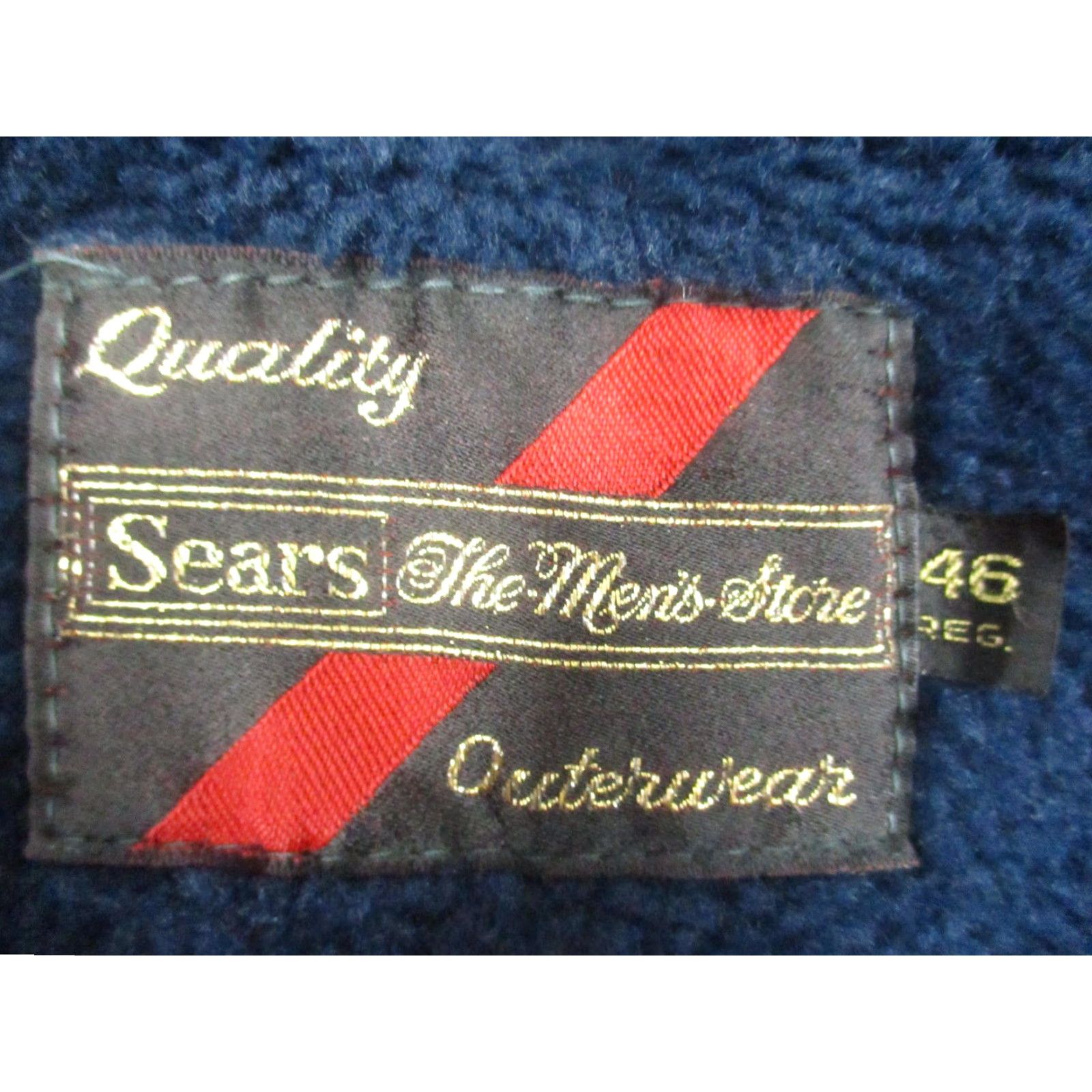 Sears VINTAGE Sears Jacket Mens 46 Blue Plaid Wool Faux Fur Lined Pea Coat Outdoor 70s Size US S / EU 44-46 / 1 - 6 Thumbnail