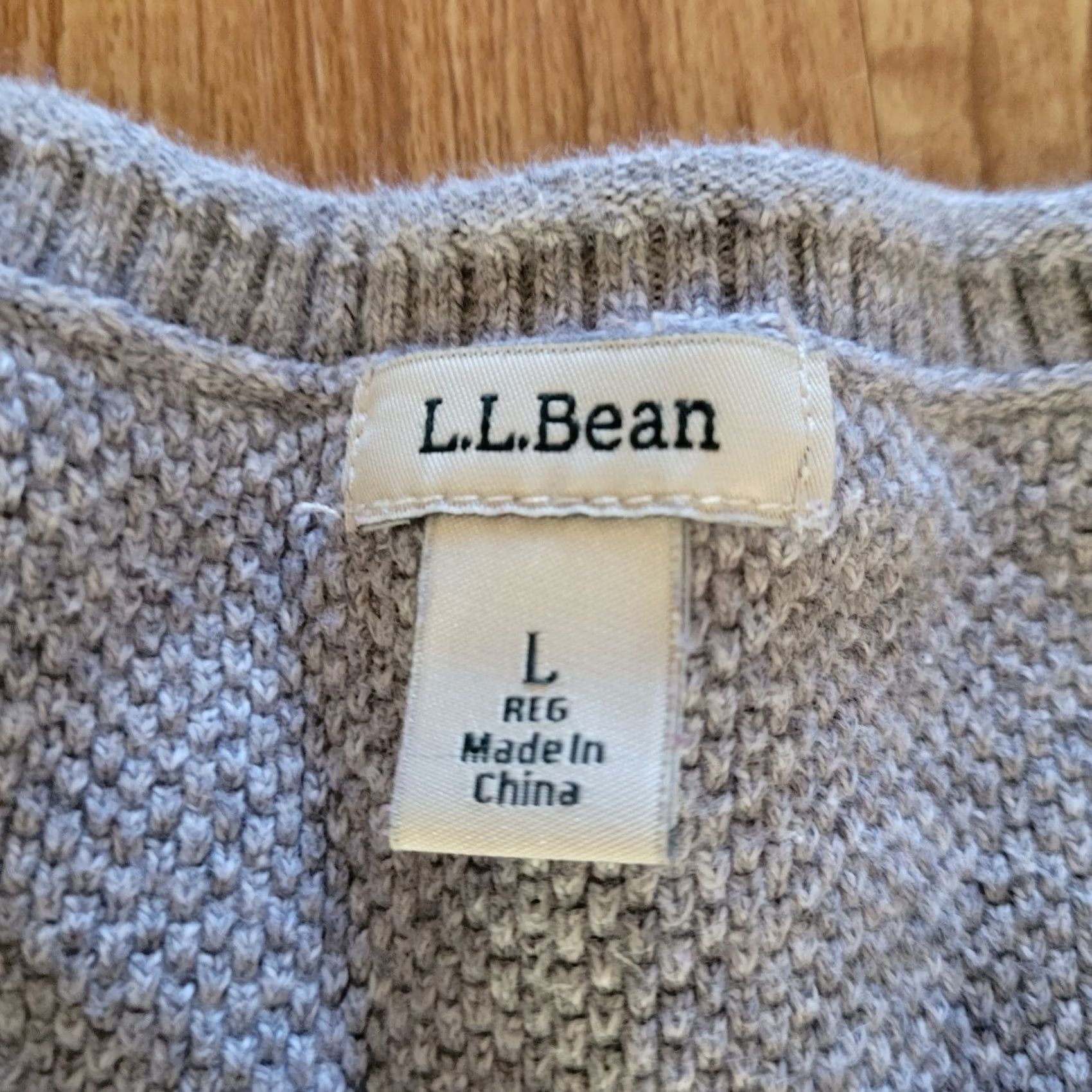 Vintage LL Bean Sweater Top Womens Large Gray Knit Round Neck Pullover Classic Casual Fall Winter Business Workwear Mens? Size L / US 10 / IT 46 - 4 Thumbnail