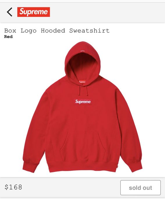 Supreme box logo hooded best sale sweatshirt red