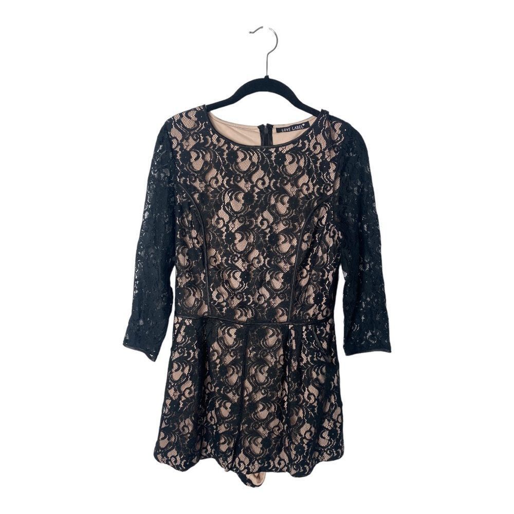 Other Love Label Black Lace Romper UK Size 12 Size 30" / US 8 / IT 44 - 1 Thumbnail