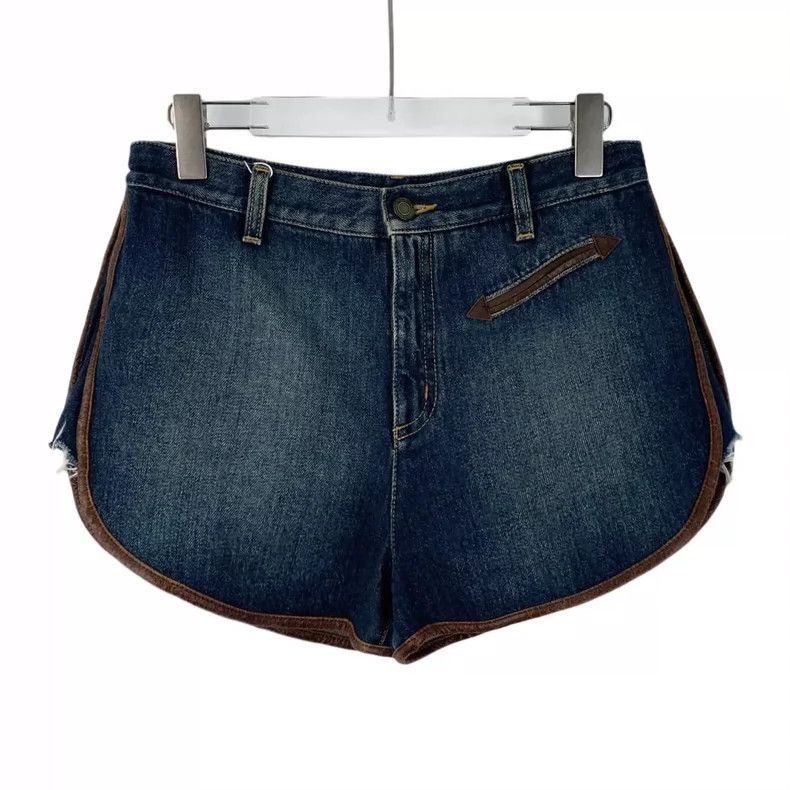 Saint Laurent Paris Saint Laurent Paris Dark blue wash jeans edge leather casu Size 27" / US 4 / IT 40 - 1 Thumbnail