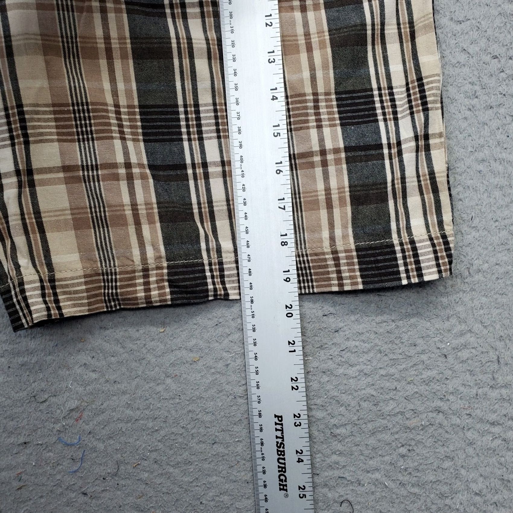 Vintage Just My Size Chino Shorts Womens 20W Multi Plaid Casual Flat Front Pockets 52469 Size 42" / US 20 - 3 Thumbnail